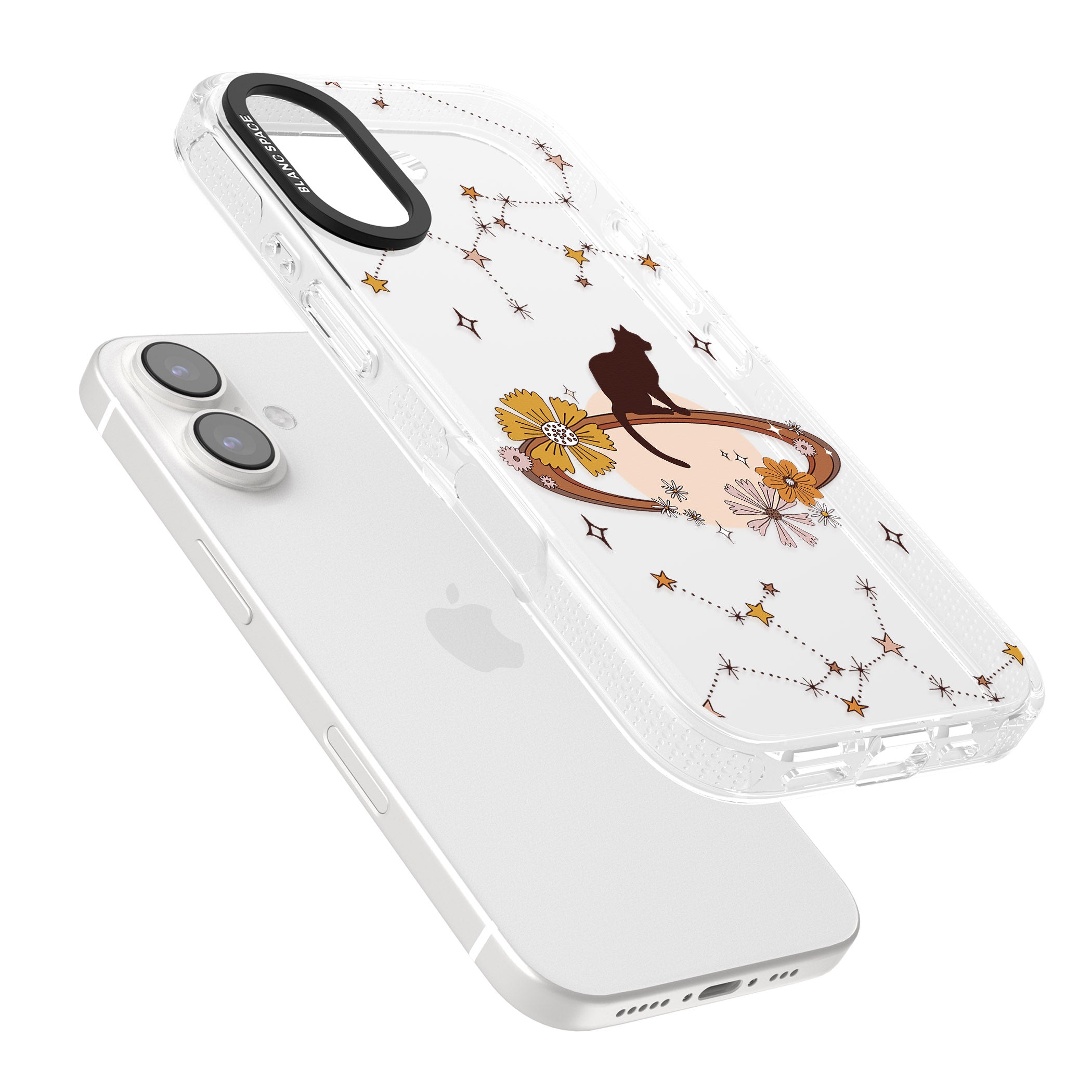 Feline Phenomenon iPhone 16 / 16 Plus Clear Case Impact Air - Blanc Space