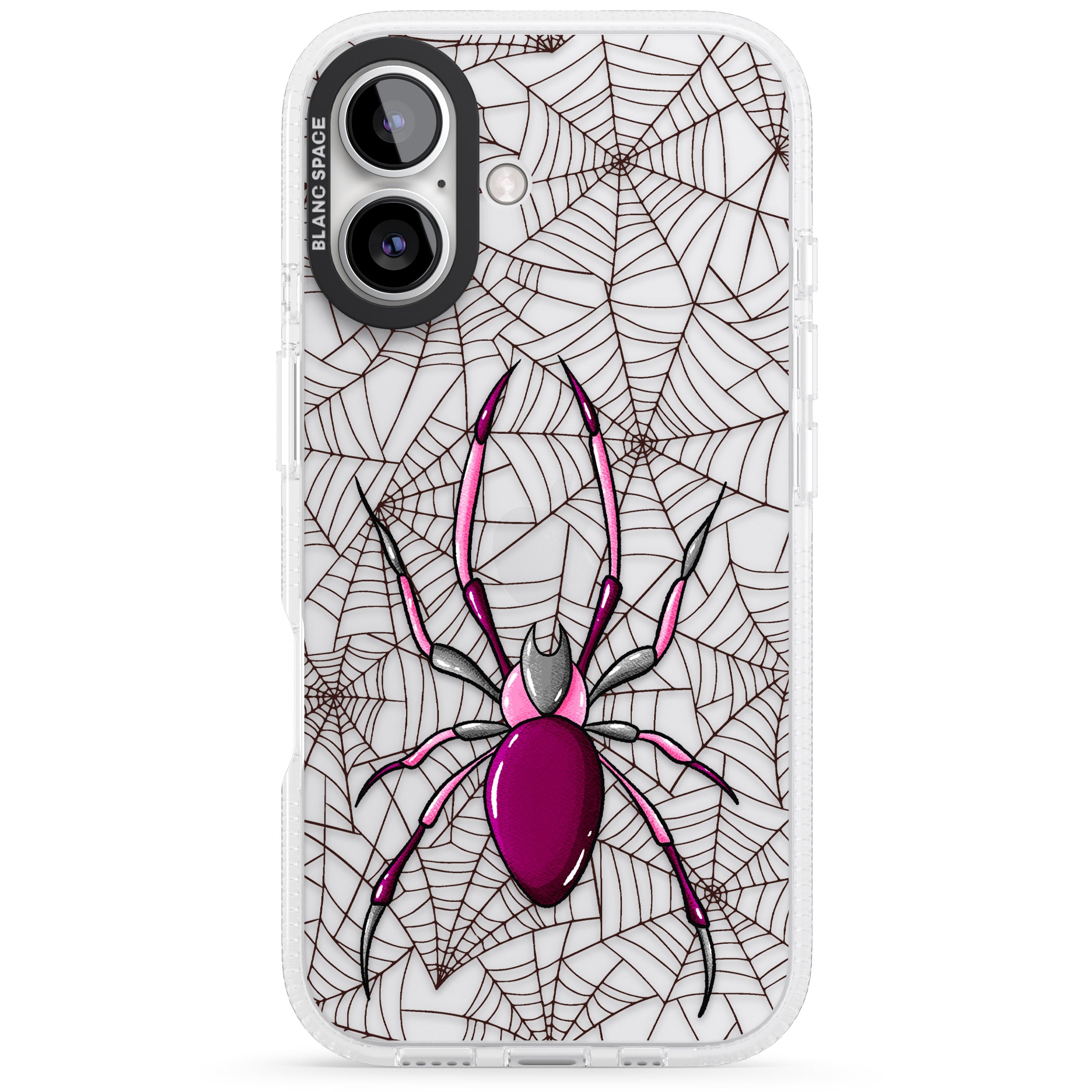 Arachnophobia iPhone 16 / 16 Plus Clear Case Impact Air - Blanc Space