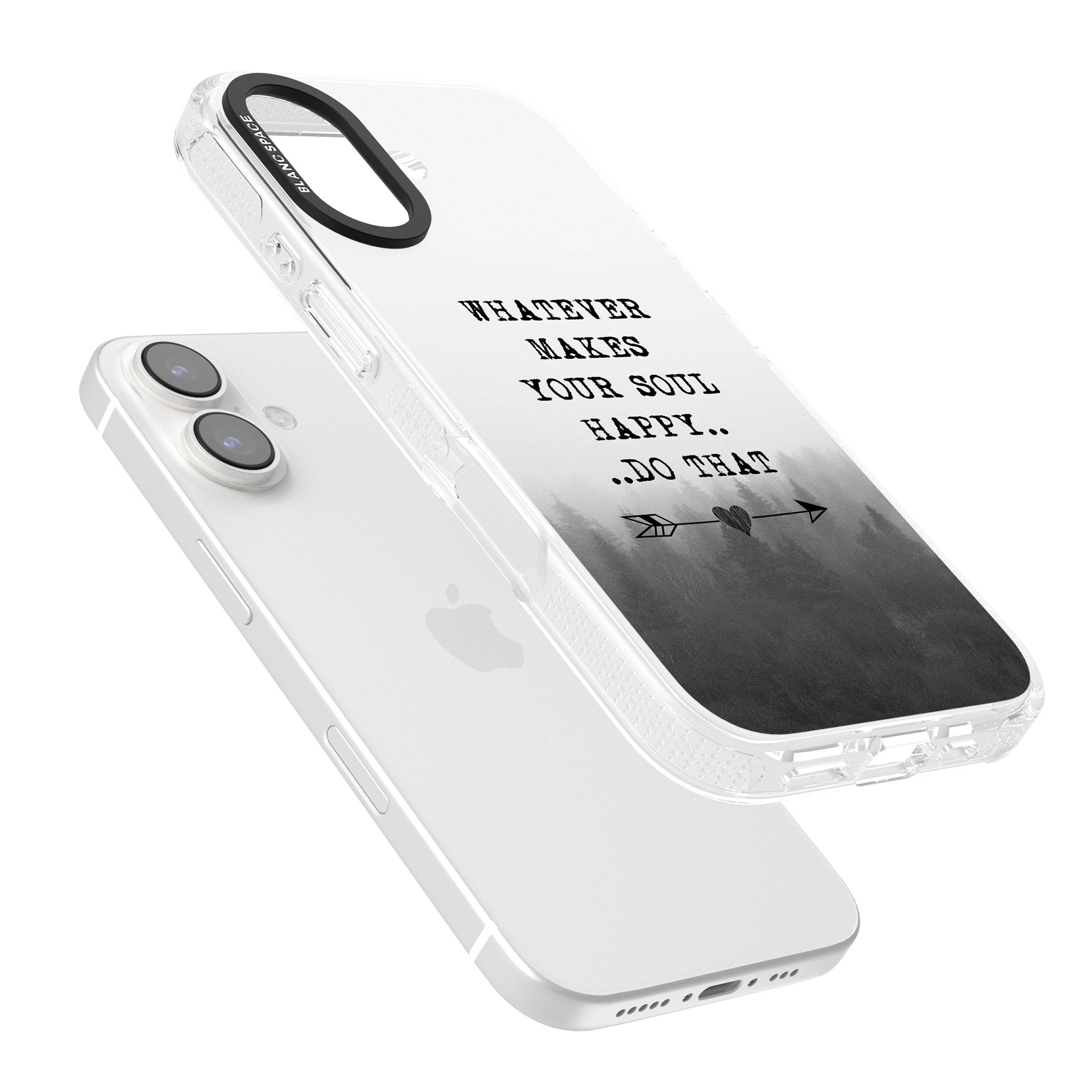 Whatever Makes Your Soul Quote iPhone 16 / 16 Plus Clear Case Impact Air - Blanc Space