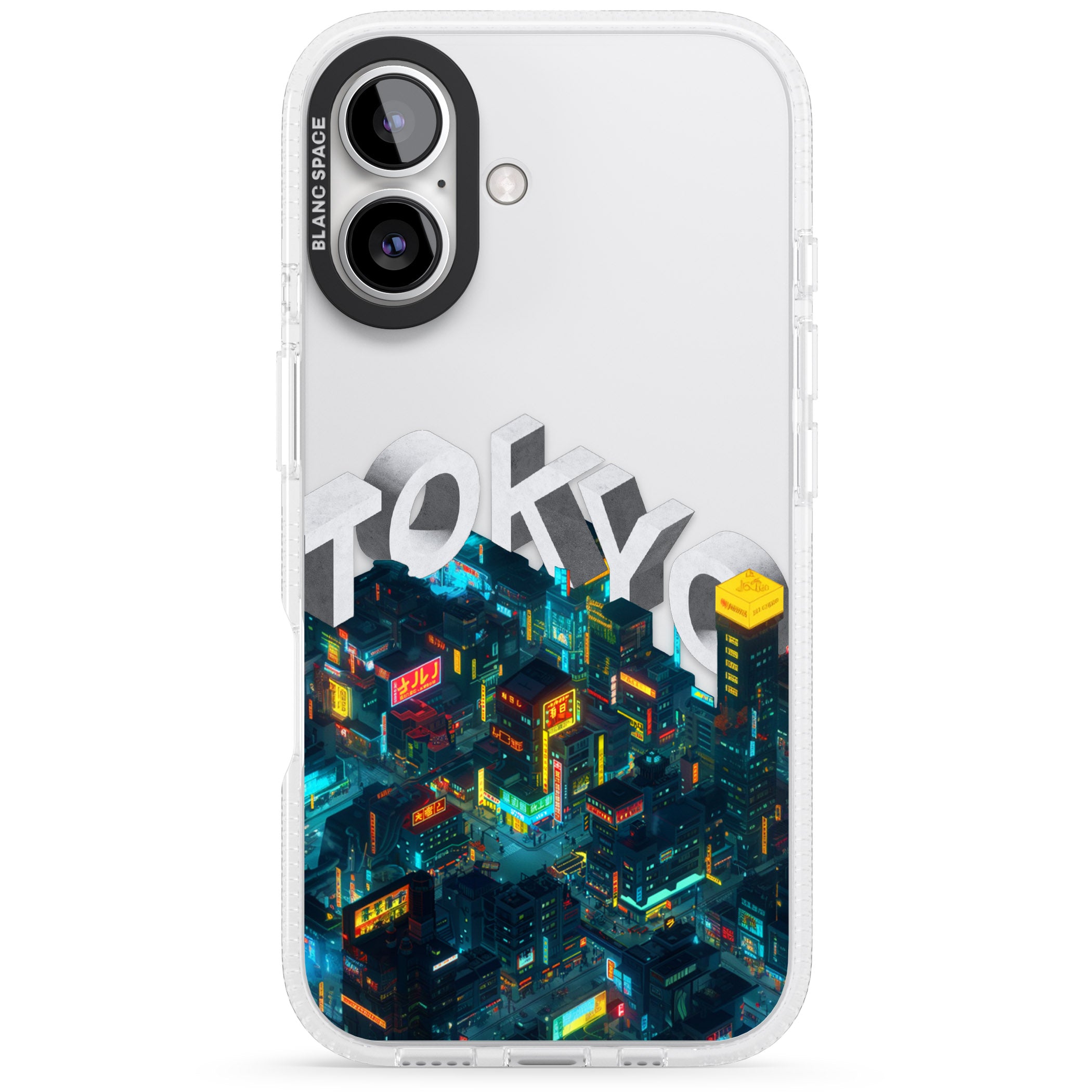 Tokyo iPhone 16 / 16 Plus Clear Case Impact Air - Blanc Space