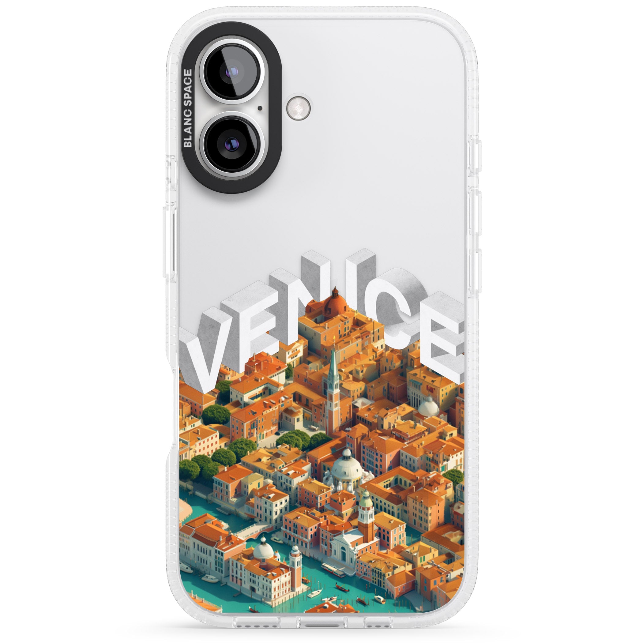 Venice iPhone 16 / 16 Plus Clear Case Impact Air - Blanc Space