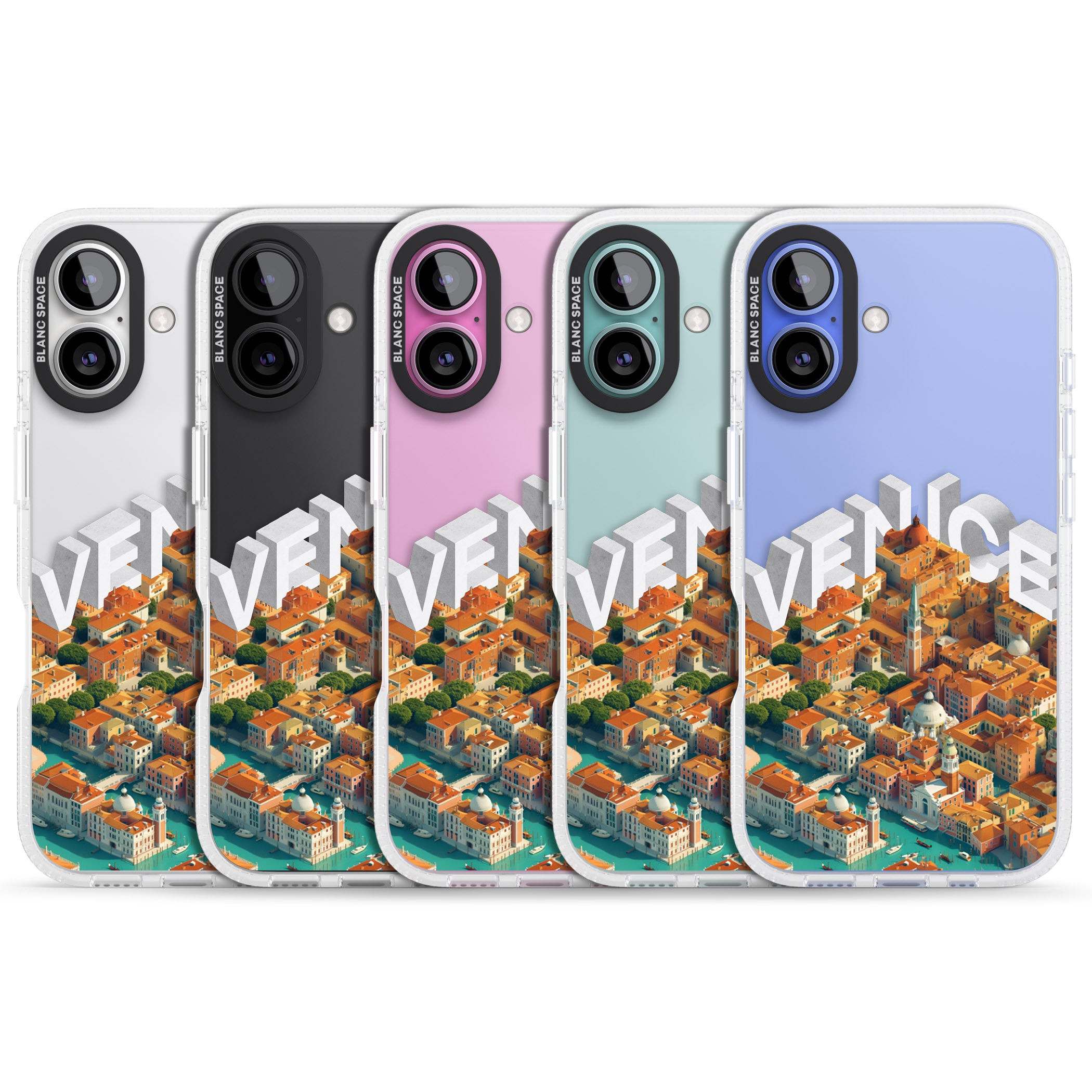 Venice iPhone 16 / 16 Plus Clear Case Impact Air - Blanc Space
