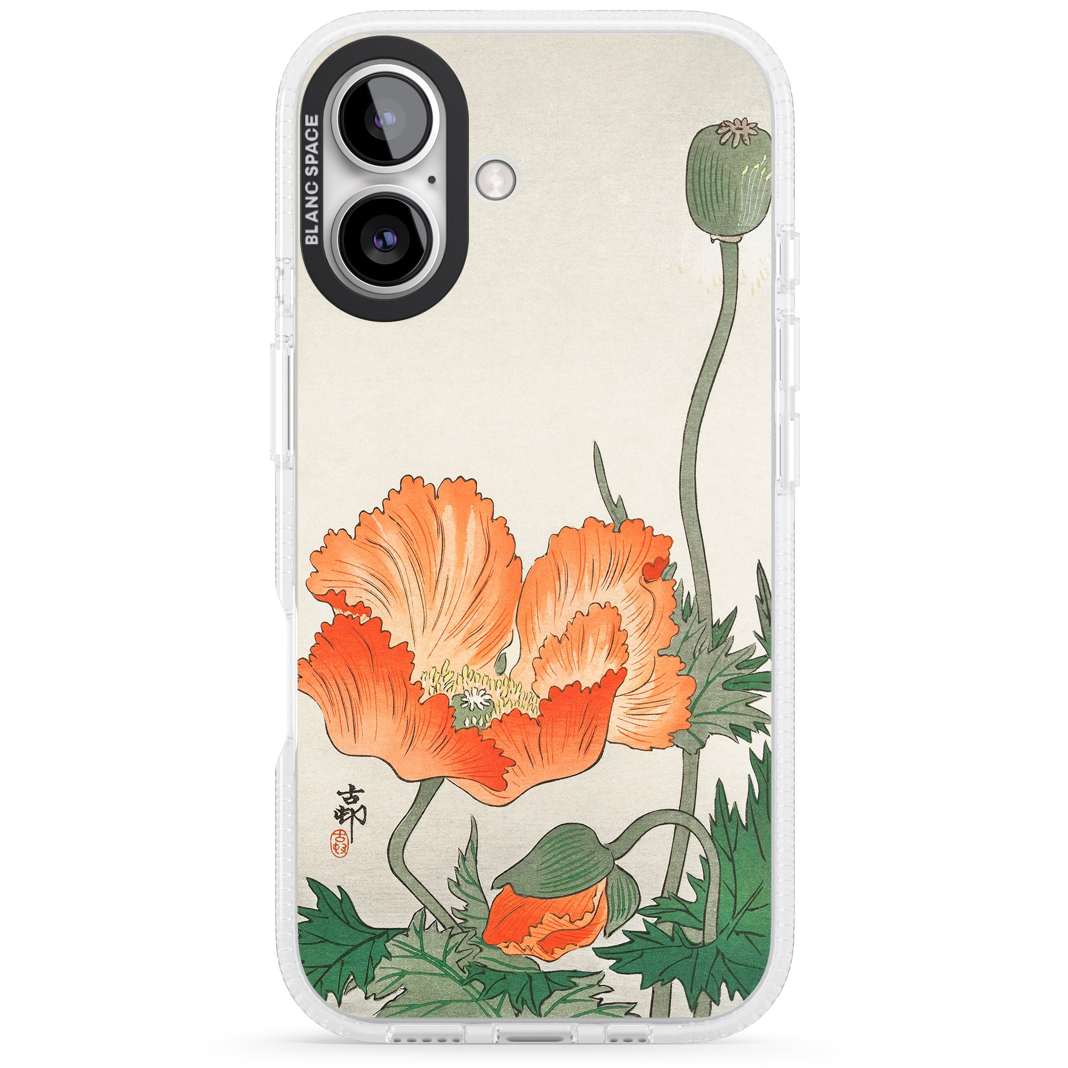 Birds and Plants by Ohara Koson iPhone 16 / 16 Plus Clear Case Impact Air - Blanc Space