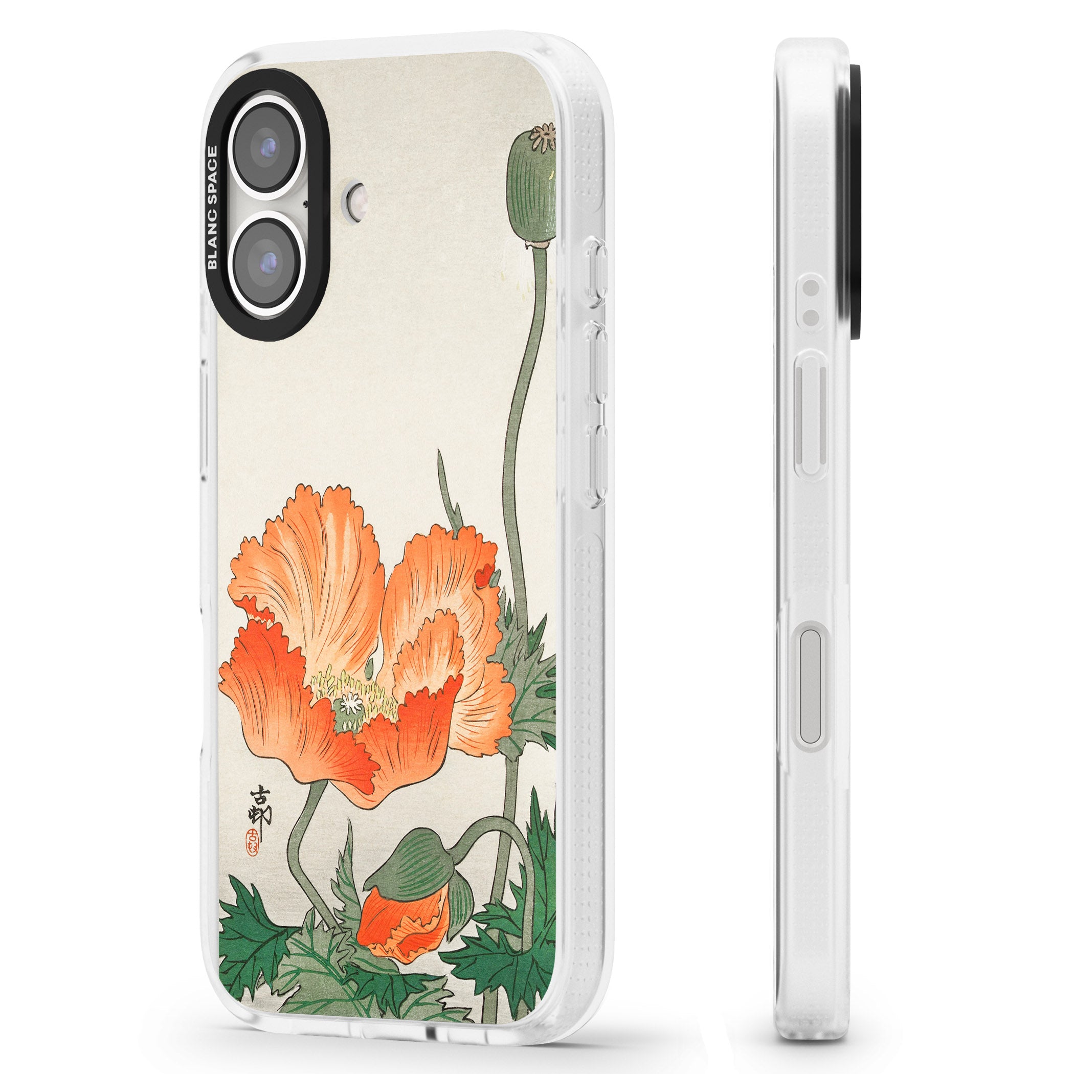 Birds and Plants by Ohara Koson iPhone 16 / 16 Plus Clear Case Impact Air - Blanc Space