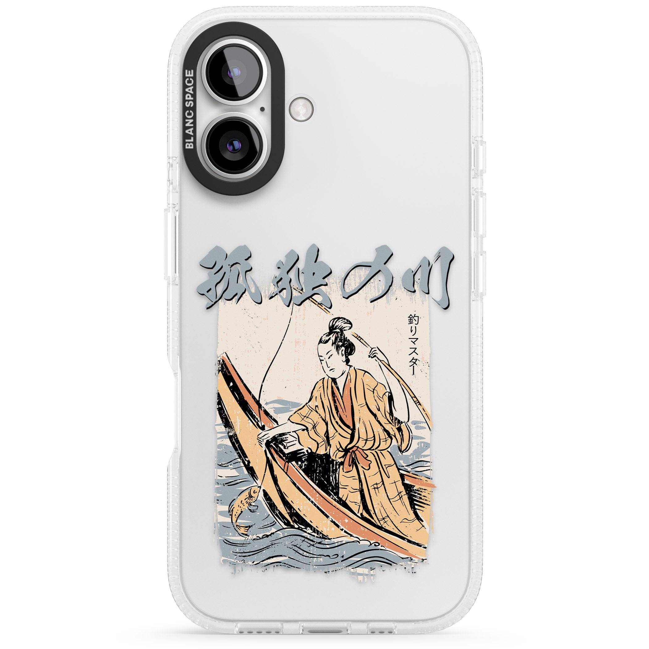 Japanese River iPhone 16 / 16 Plus Clear Case Impact Air - Blanc Space