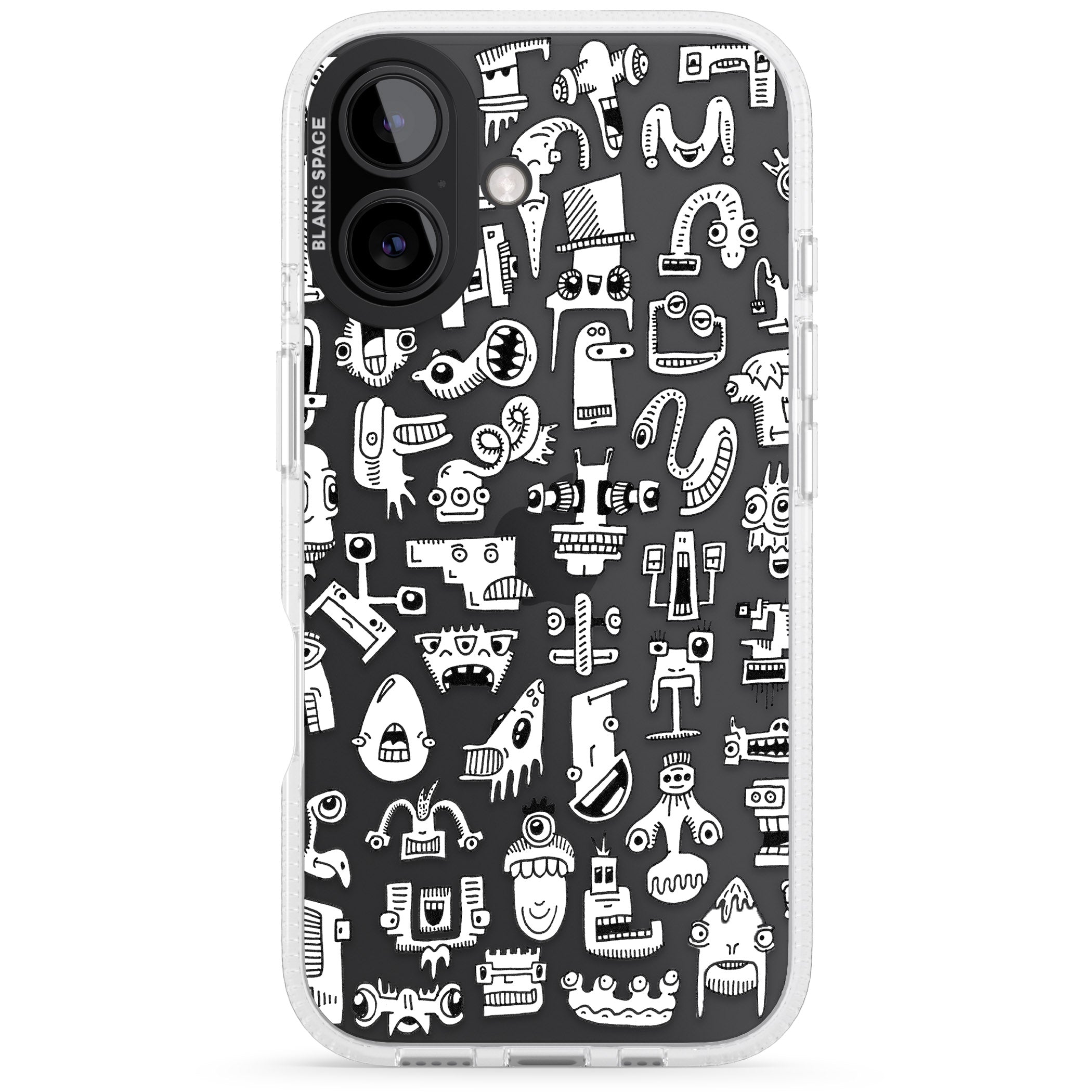 Weird Friends iPhone 16 / 16 Plus Clear Case Impact Air - Blanc Space