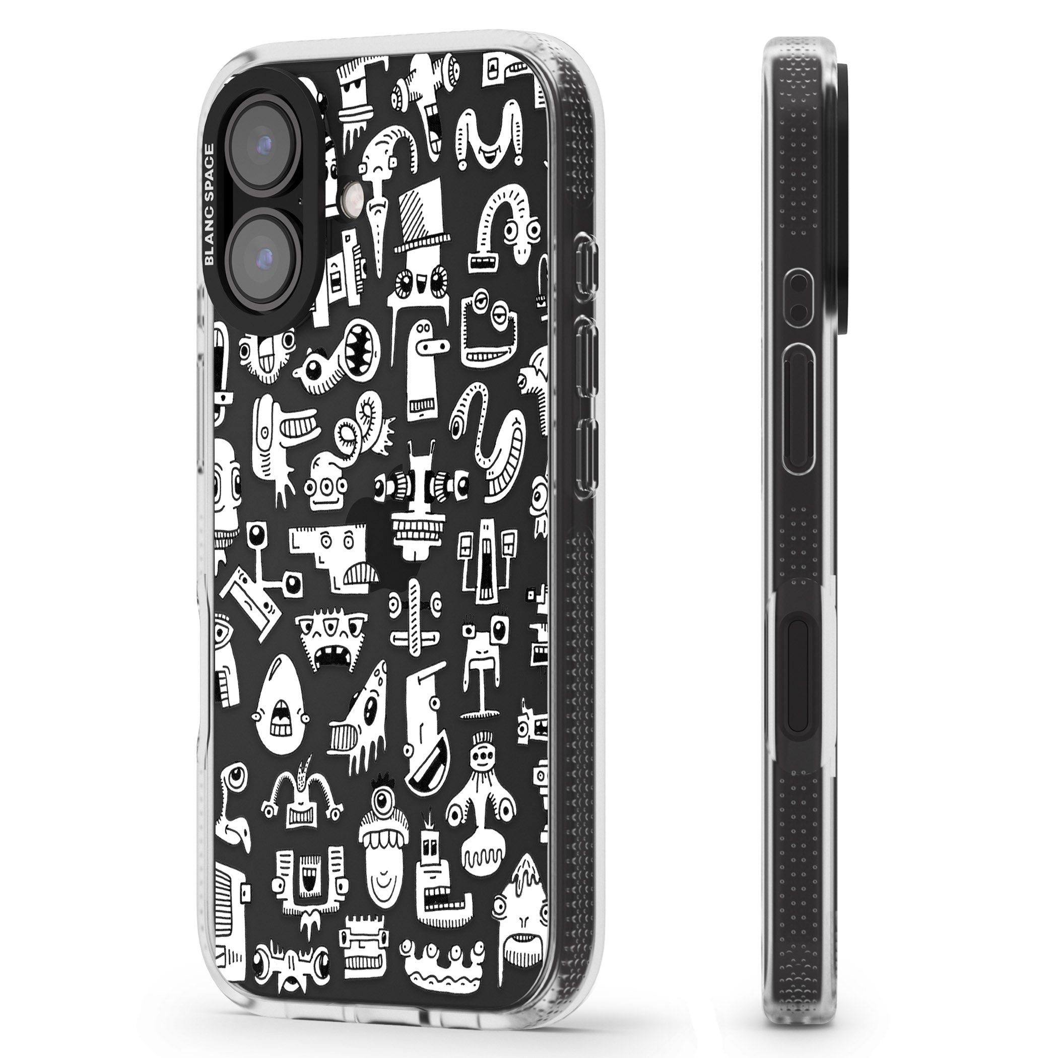 Weird Friends iPhone 16 / 16 Plus Clear Case Impact Air - Blanc Space