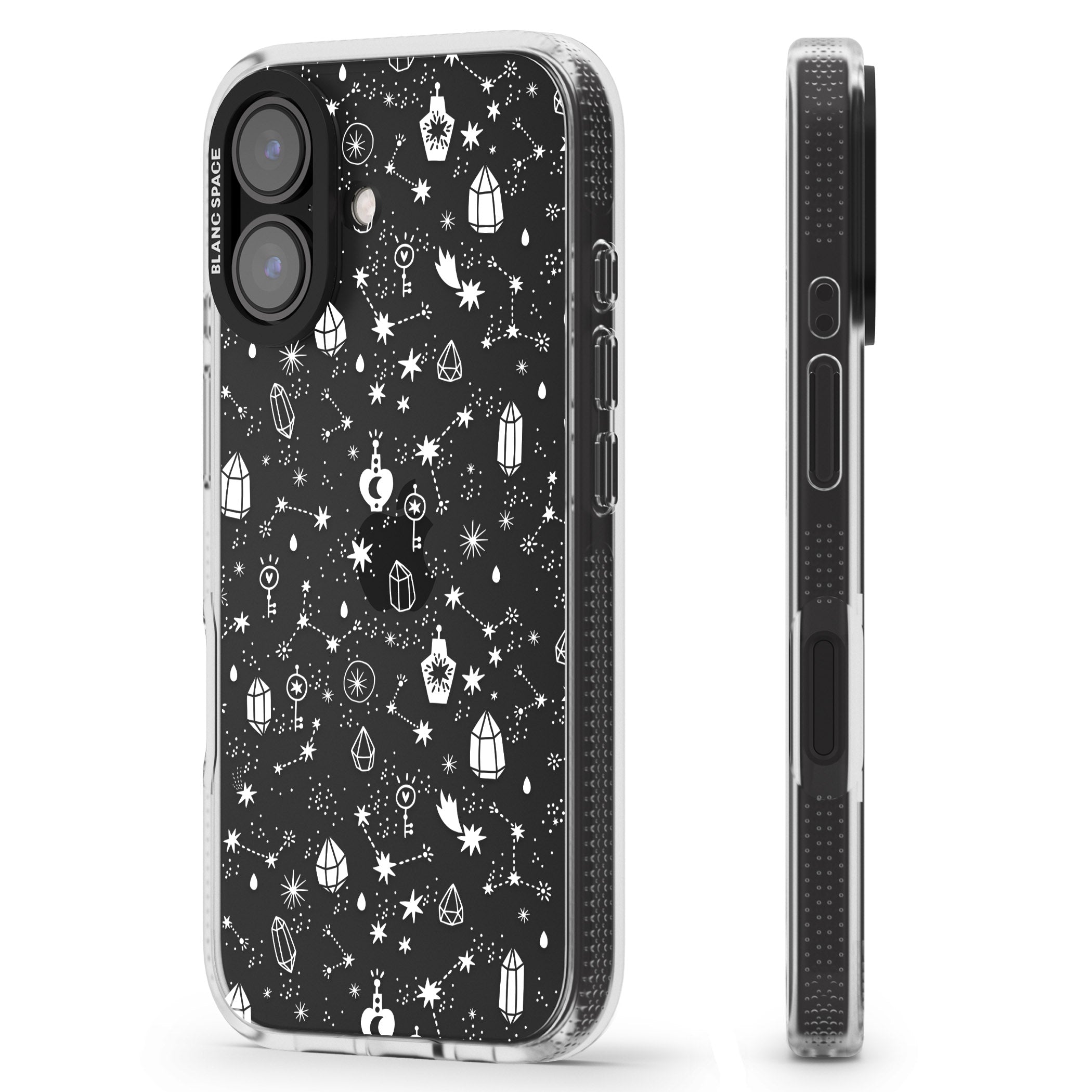 White Magic iPhone 16 / 16 Plus Clear Case Impact Air - Blanc Space