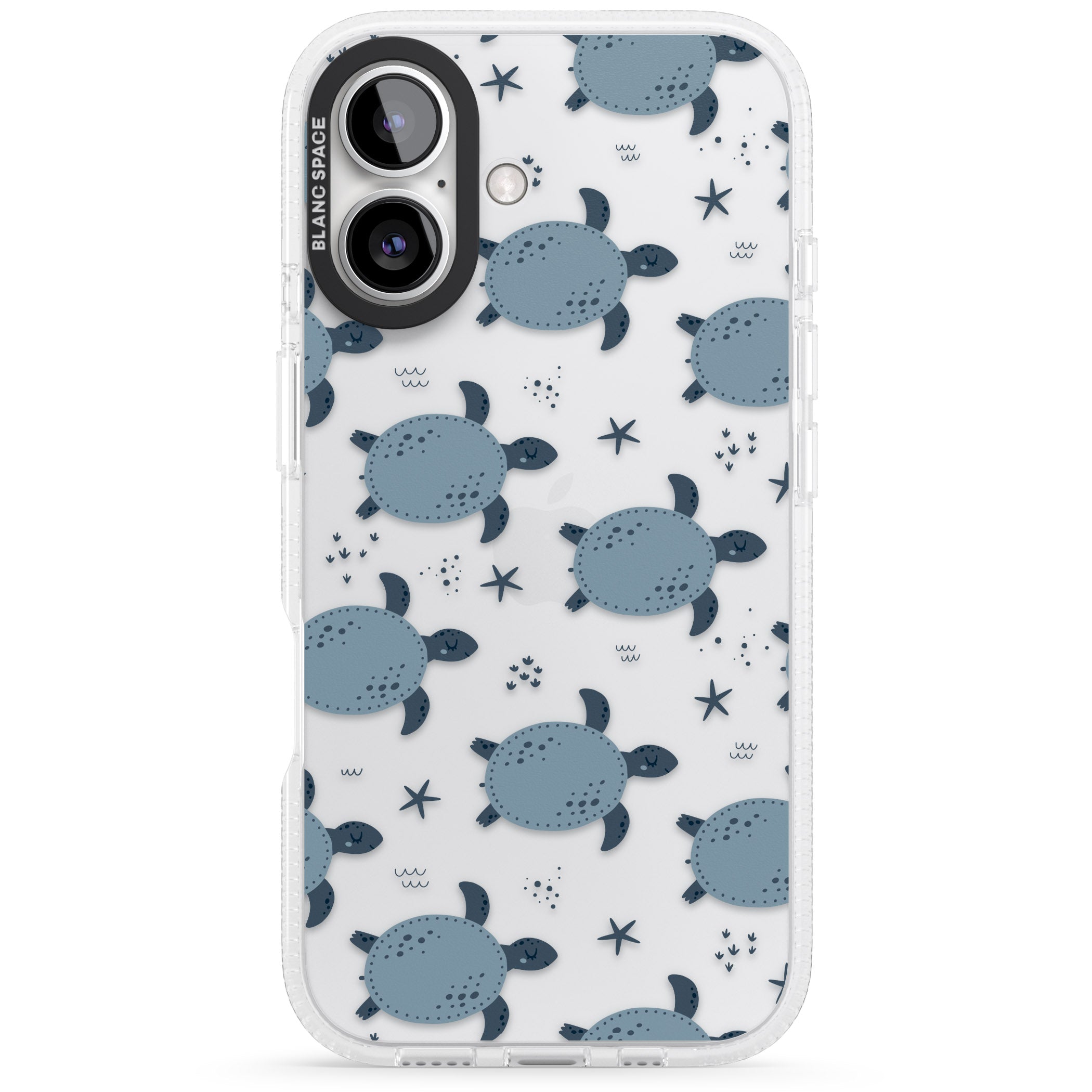 Under The Sea Patterns Sea Turtles (Clear) iPhone 16 / 16 Plus Clear Case Impact Air - Blanc Space