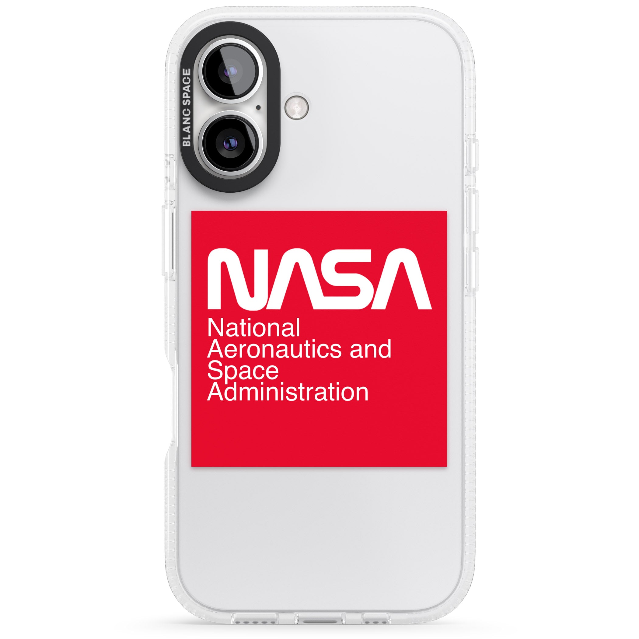 NASA The Worm Box iPhone 16 / 16 Plus Clear Case Impact Air - Blanc Space