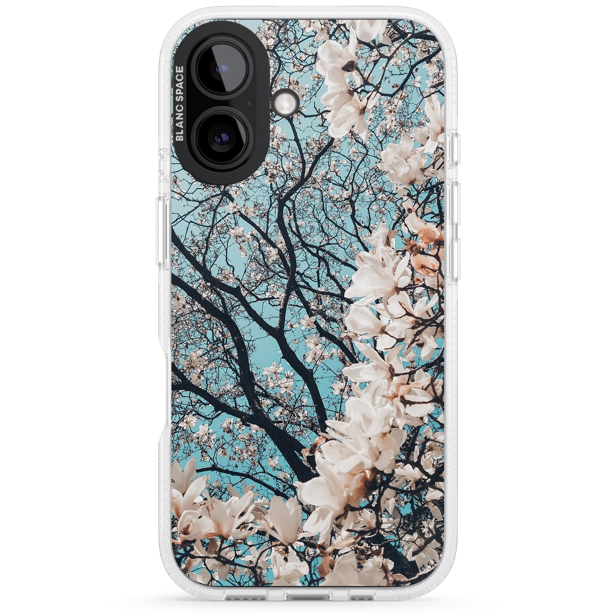 Magnolia Tree Photograph iPhone 16 / 16 Plus Clear Case Impact Air - Blanc Space