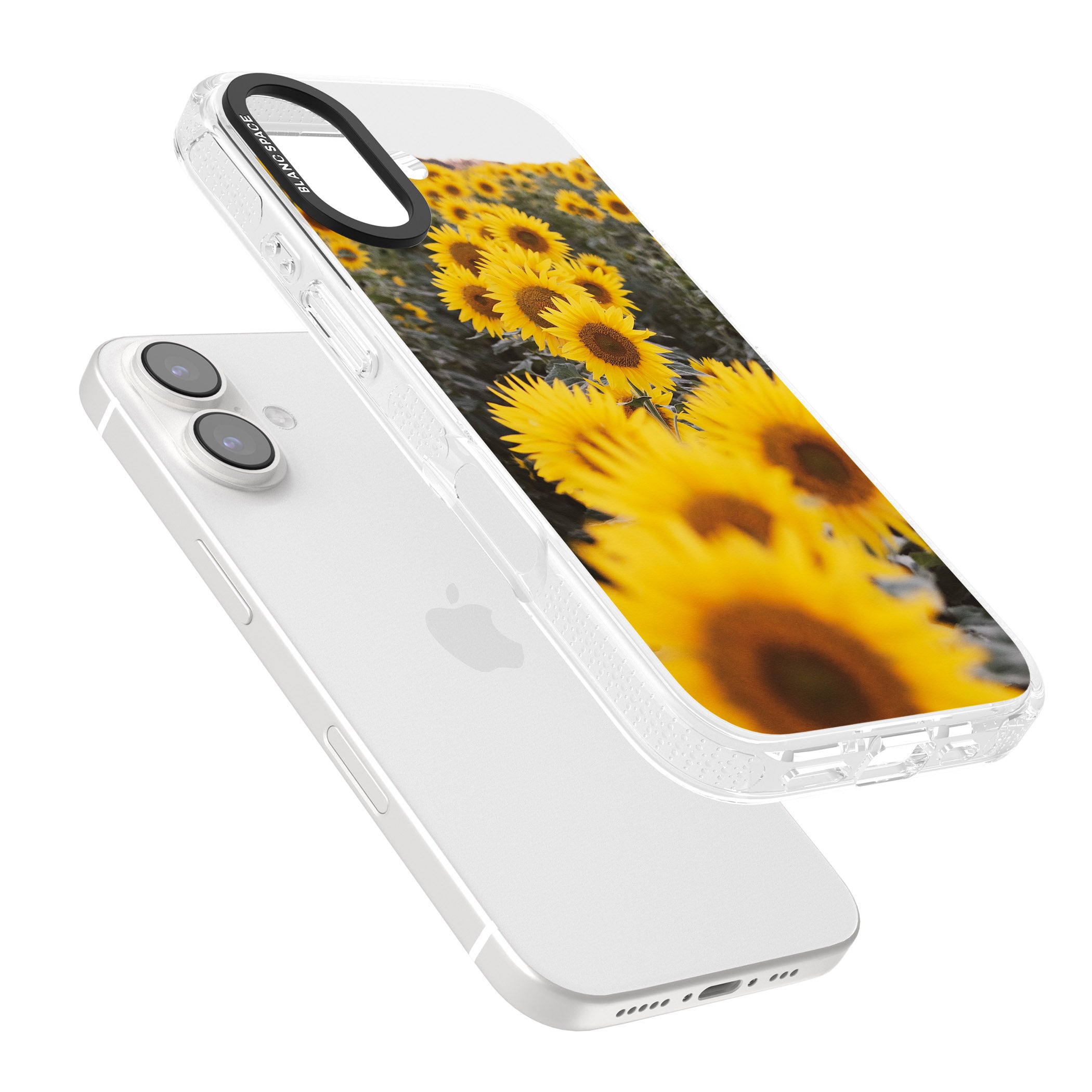 Sunflower Field Photograph iPhone 16 / 16 Plus Clear Case Impact Air - Blanc Space