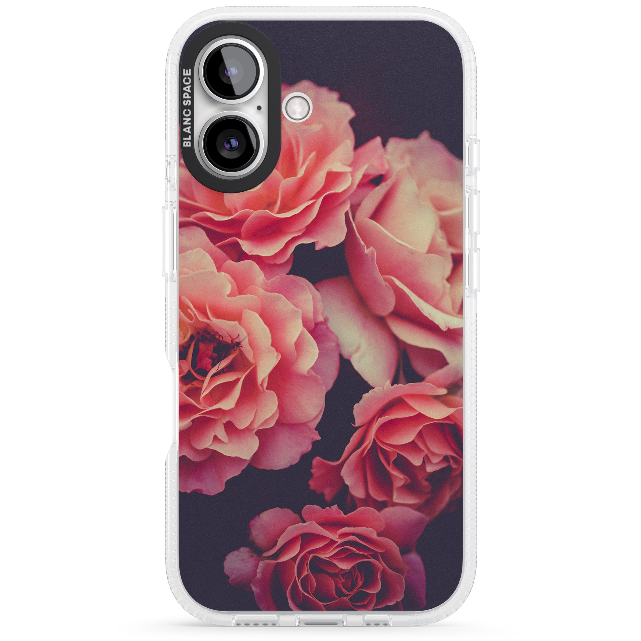 Pink Roses Photograph iPhone 16 / 16 Plus Clear Case Impact Air - Blanc Space