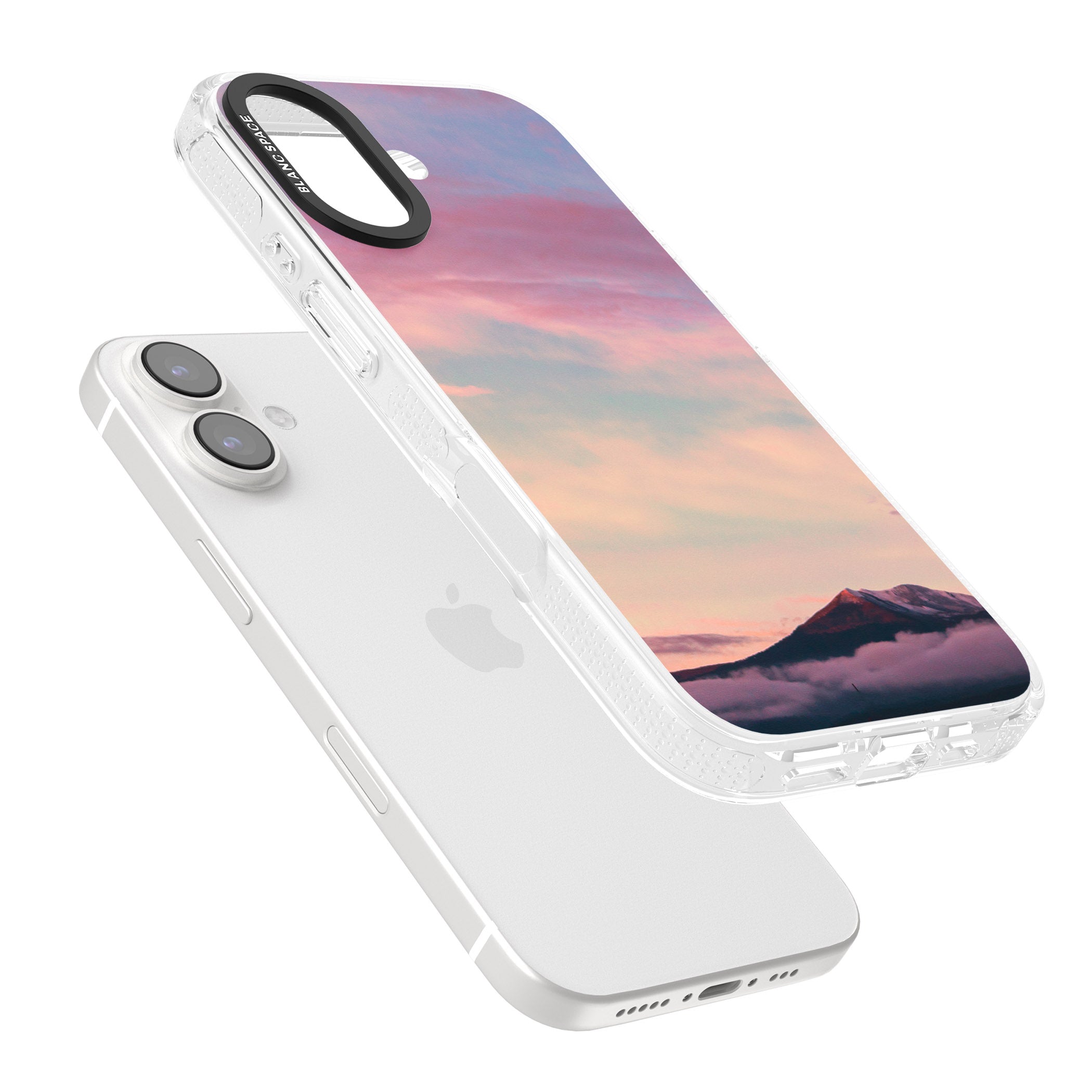 Cloudy Sunset Photograph iPhone 16 / 16 Plus Clear Case Impact Air - Blanc Space