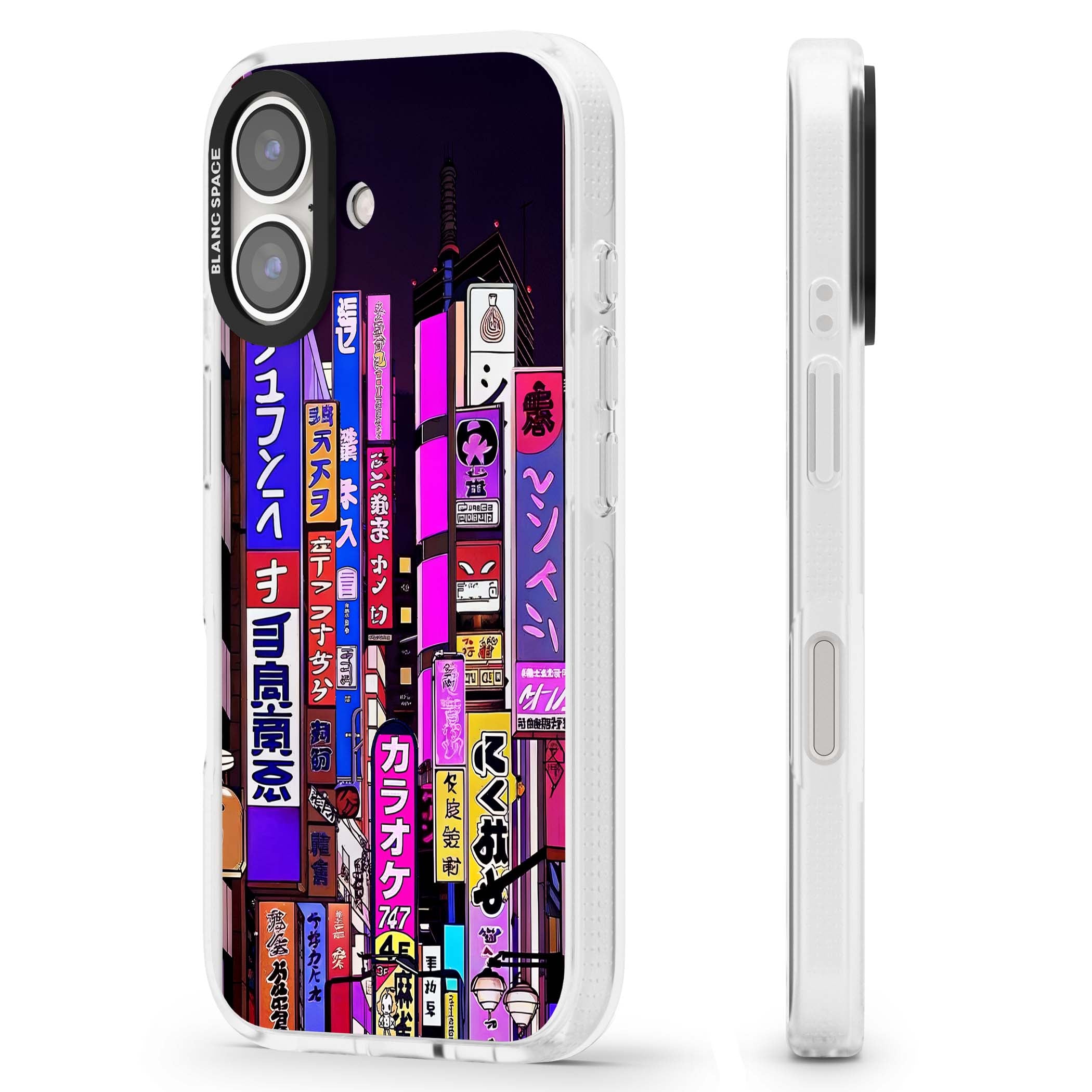 NEON NIGHT anime iPhone case | Clear Case Impact Air case for iPhone 16, iPhone 16 Plus