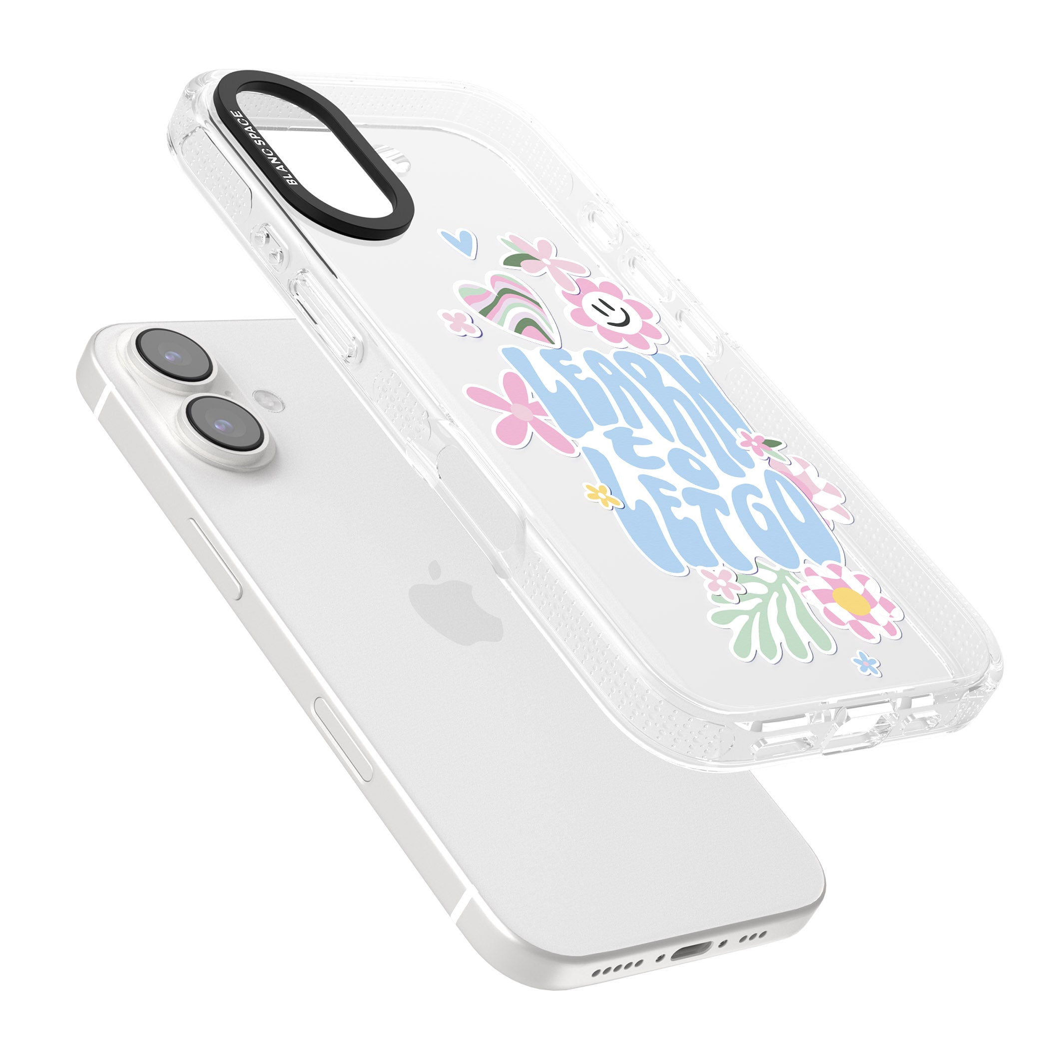 Learn To Let Go iPhone 16 / 16 Plus Clear Case Impact Air - Blanc Space