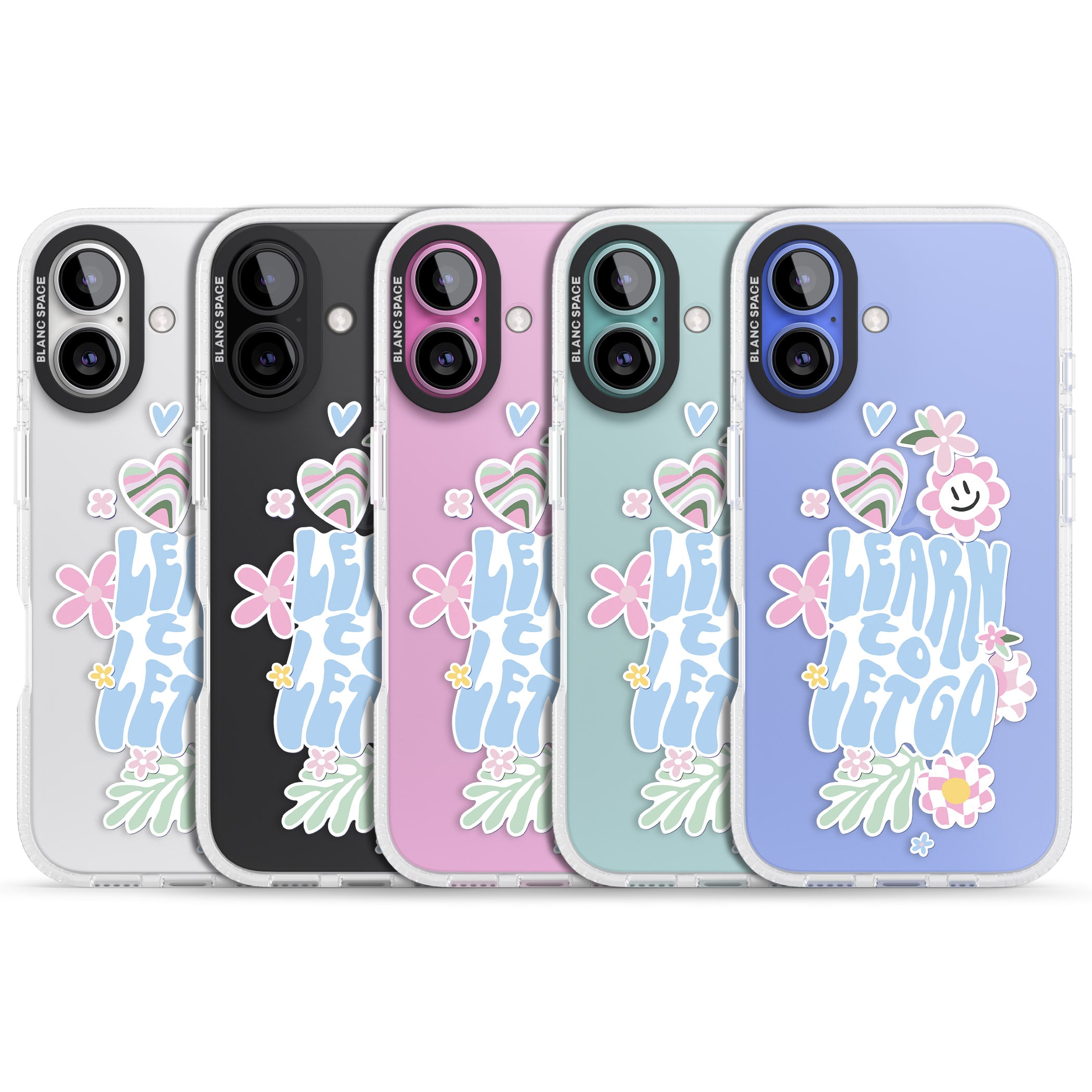 Learn To Let Go iPhone 16 / 16 Plus Clear Case Impact Air - Blanc Space