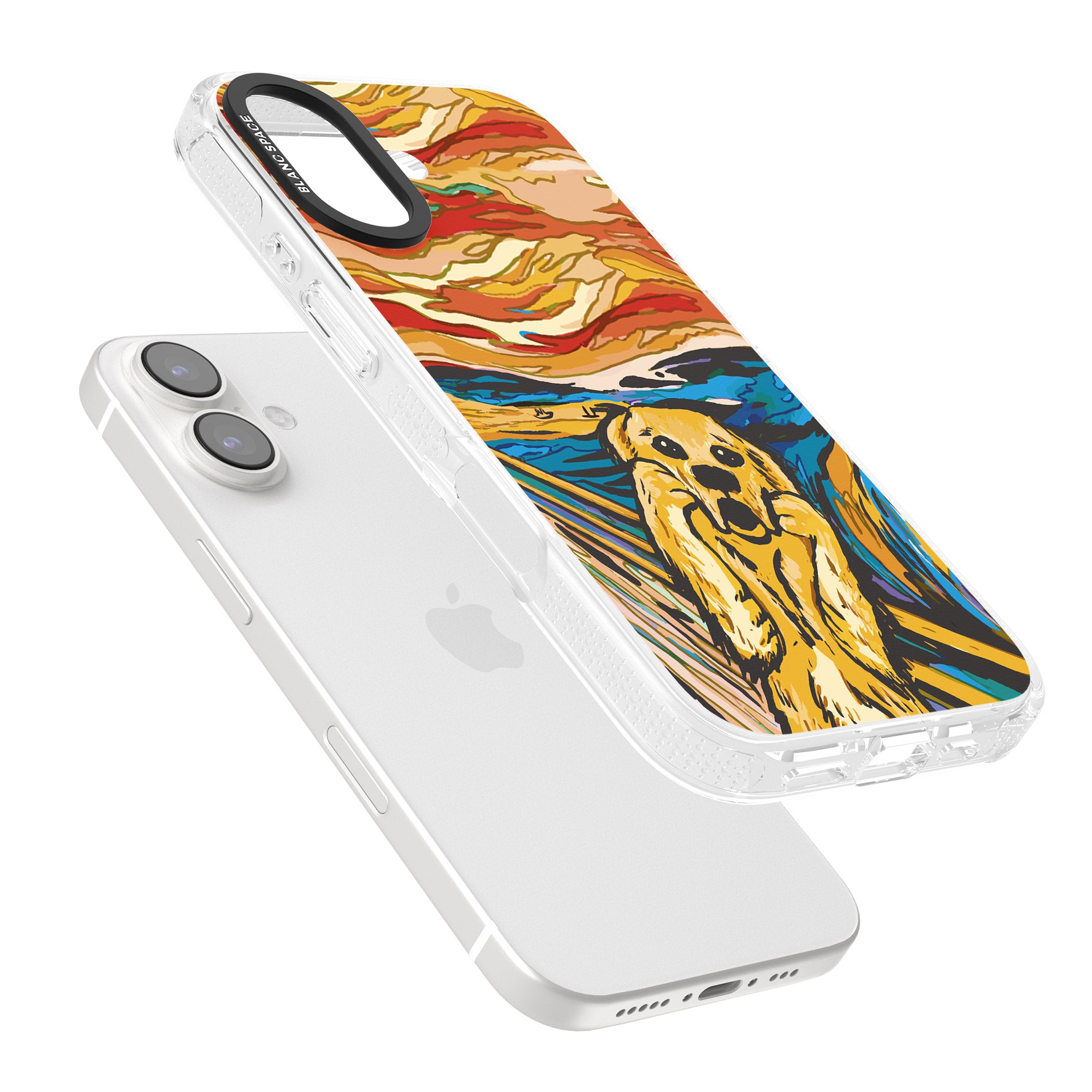 The Bark iPhone 16 / 16 Plus Clear Case Impact Air - Blanc Space