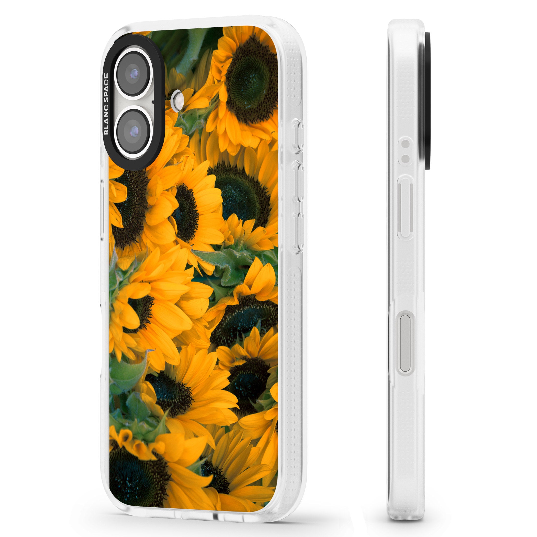 Sunflowers iPhone 16 / 16 Plus Clear Case Impact Air - Blanc Space
