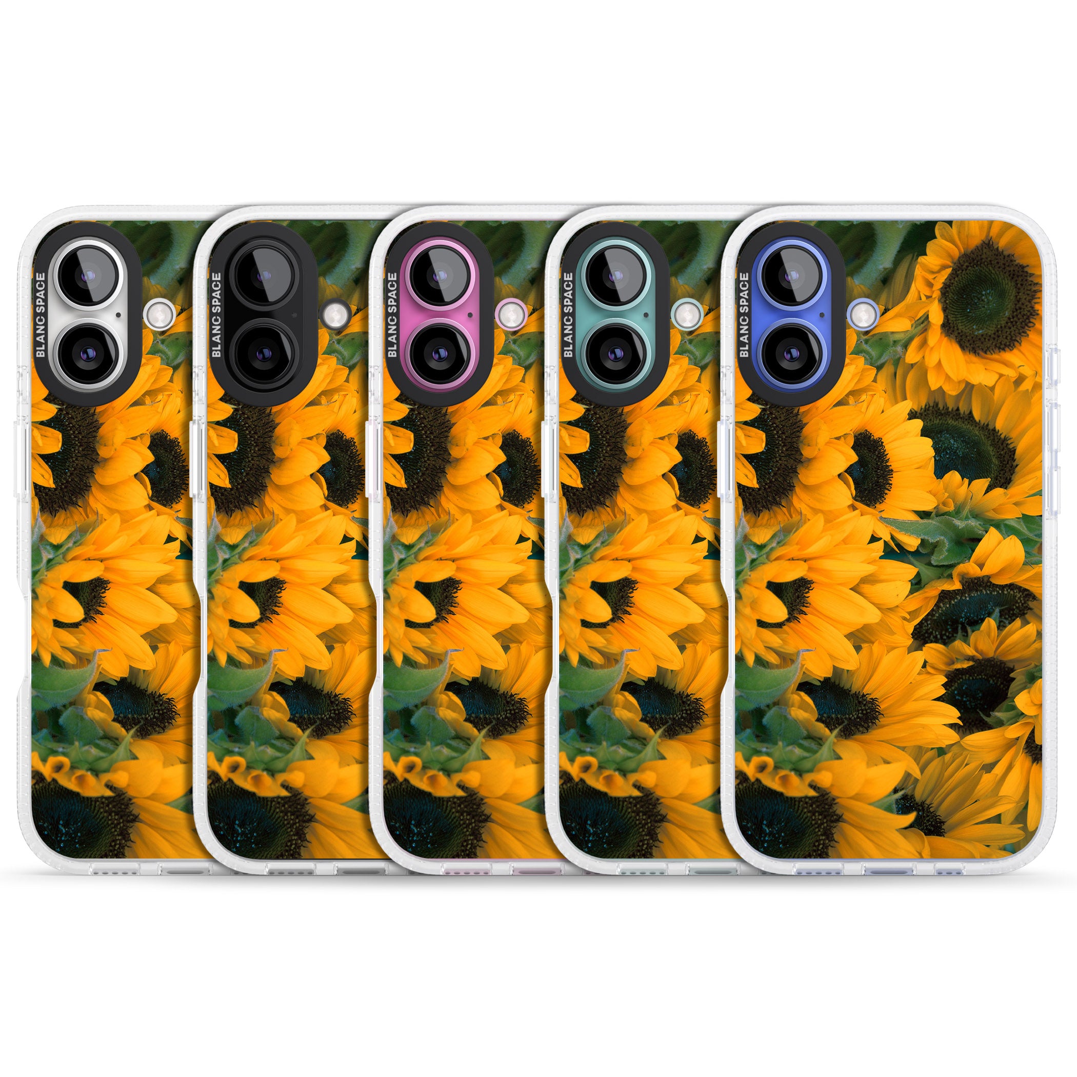 Sunflowers iPhone 16 / 16 Plus Clear Case Impact Air - Blanc Space