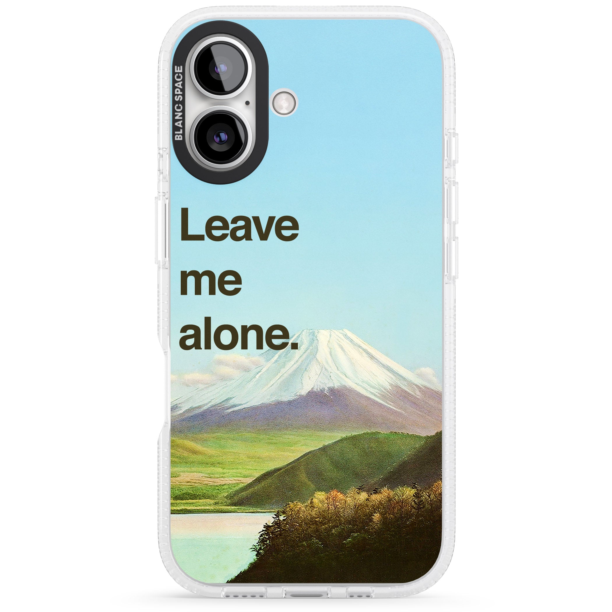 Leave me alone iPhone 16 / 16 Plus Clear Case Impact Air - Blanc Space