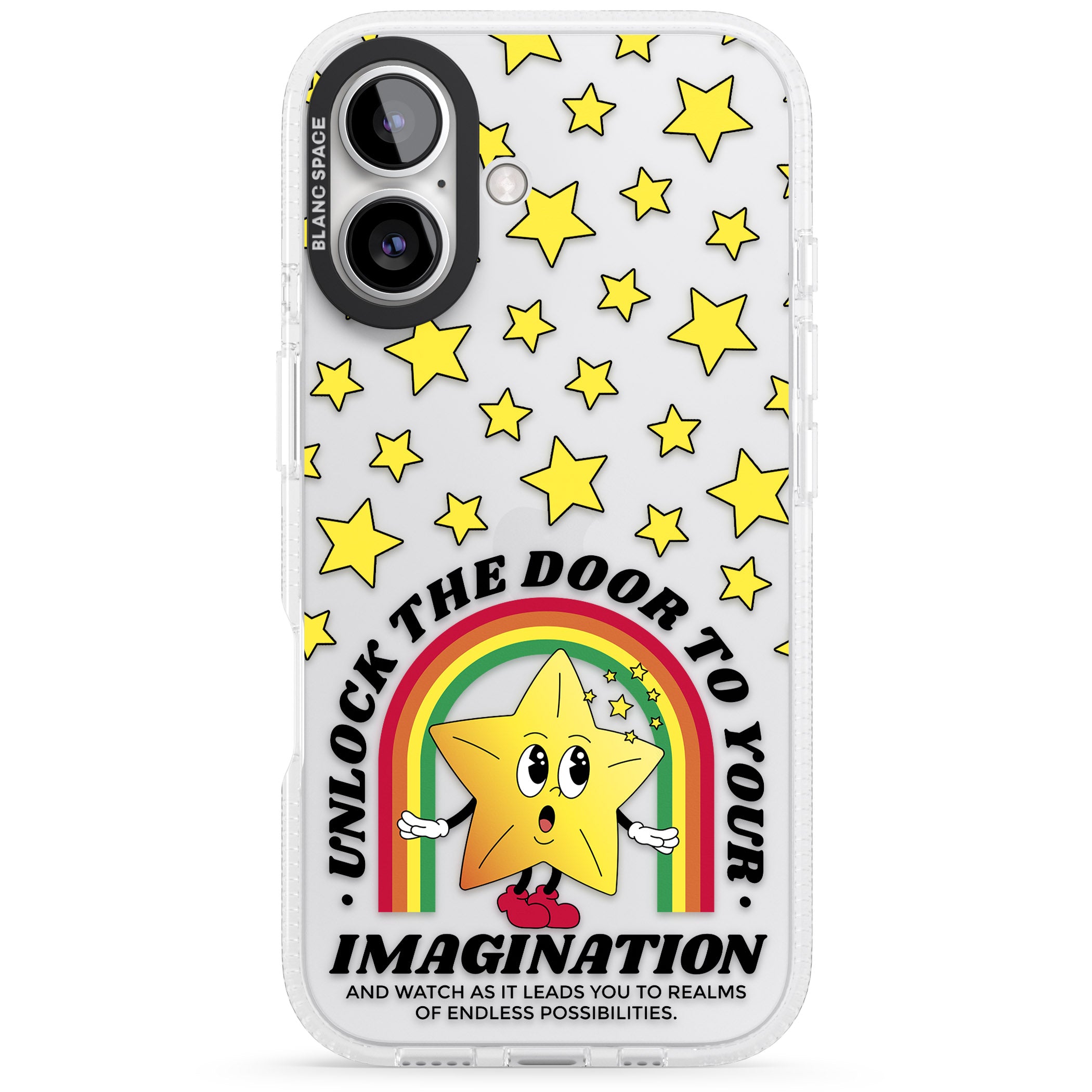 Imagination iPhone 16 / 16 Plus Clear Case Impact Air - Blanc Space