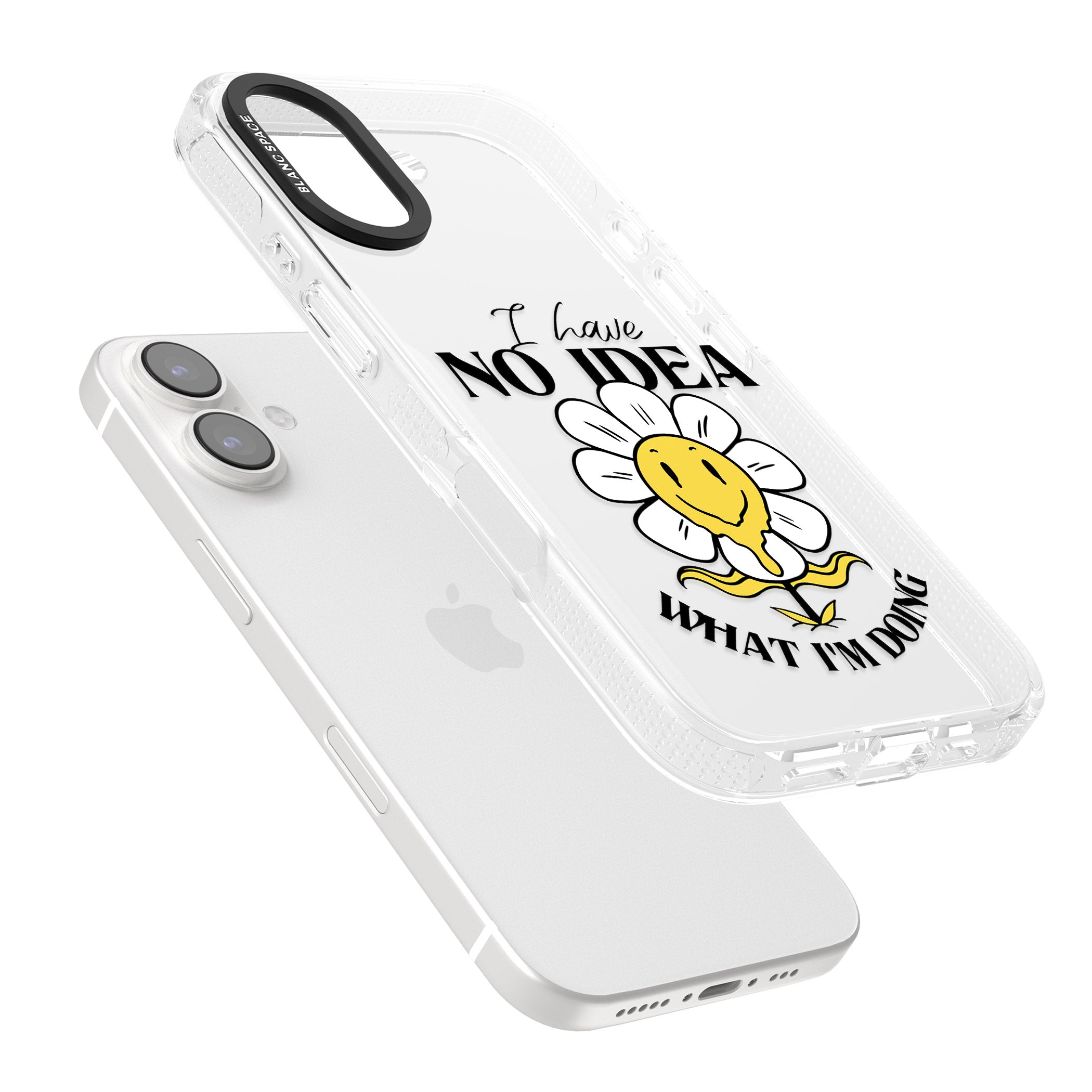 No Idea iPhone 16 / 16 Plus Clear Case Impact Air - Blanc Space