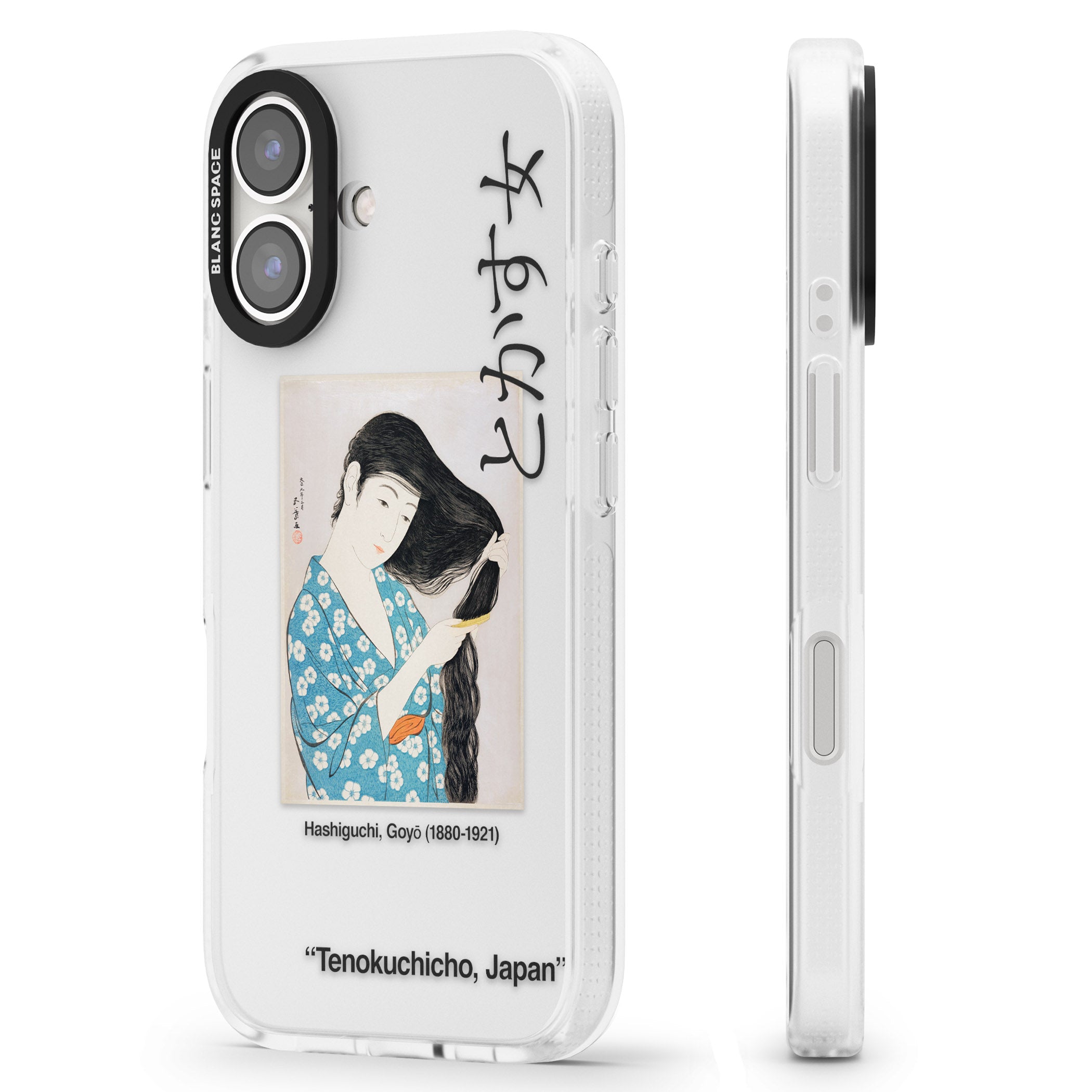 Goyo Hashiguchi iPhone 16 / 16 Plus Clear Case Impact Air - Blanc Space