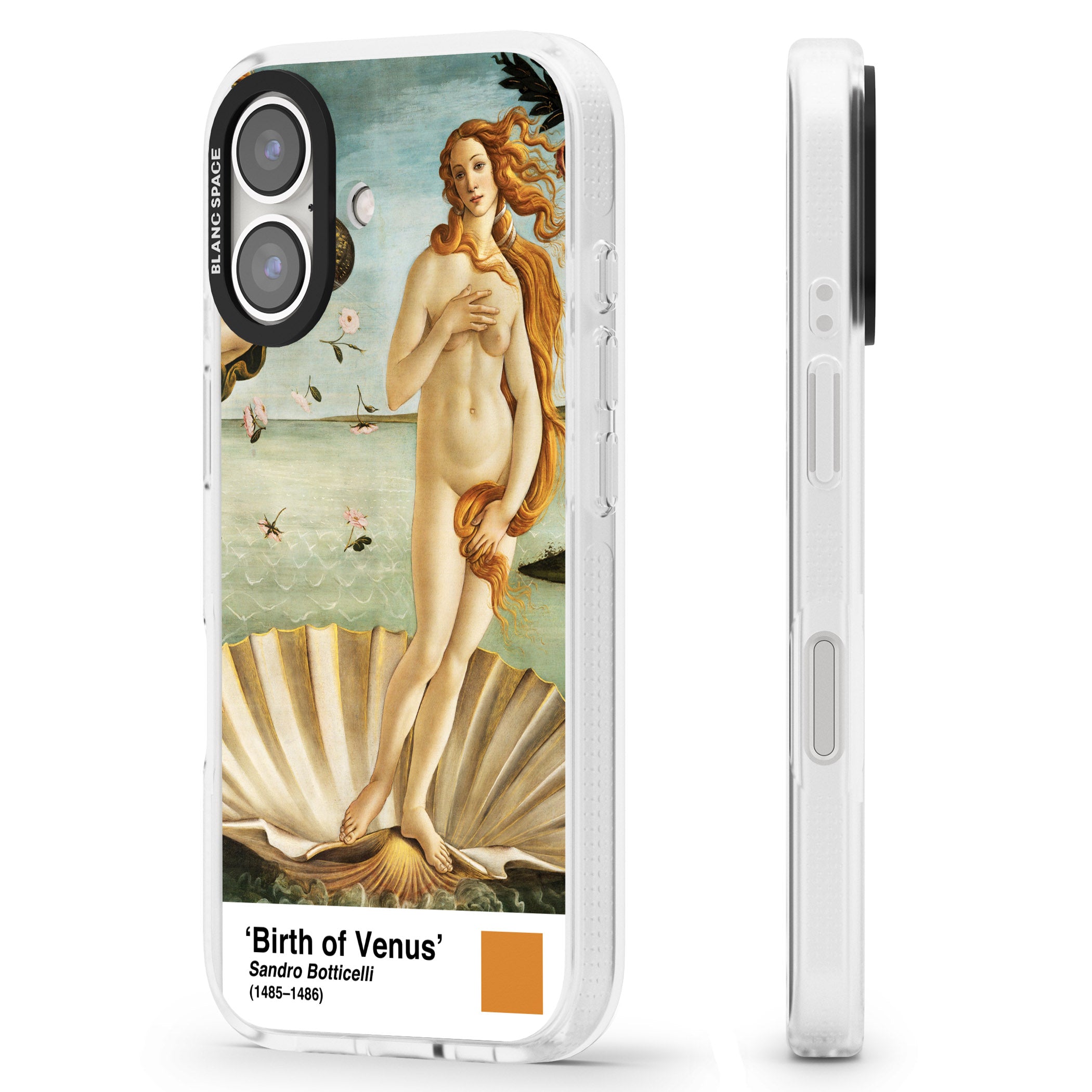 The Birth of Venus iPhone 16 / 16 Plus Clear Case Impact Air - Blanc Space