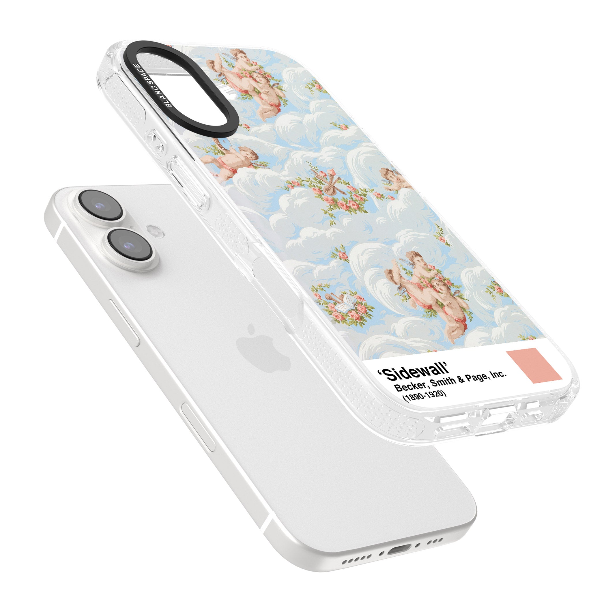 Sidewall iPhone 16 / 16 Plus Clear Case Impact Air - Blanc Space