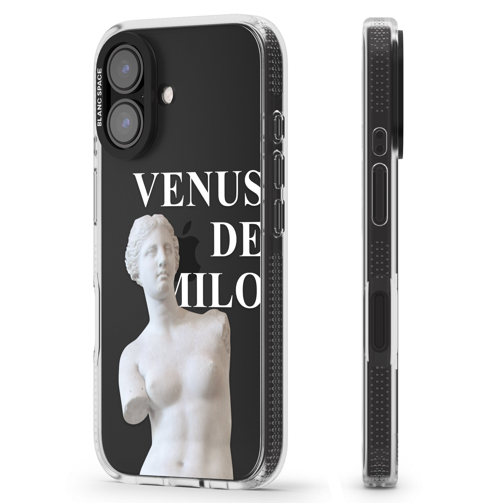 Venus De Milo Cutout iPhone 16 / 16 Plus Clear Case Impact Air - Blanc Space