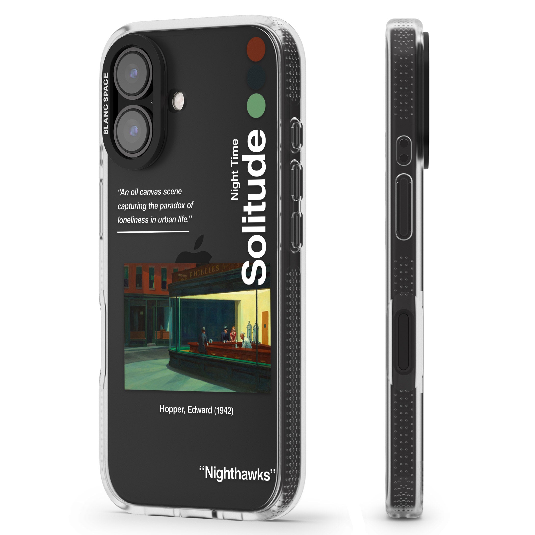 Nighthawks iPhone 16 / 16 Plus Clear Case Impact Air - Blanc Space