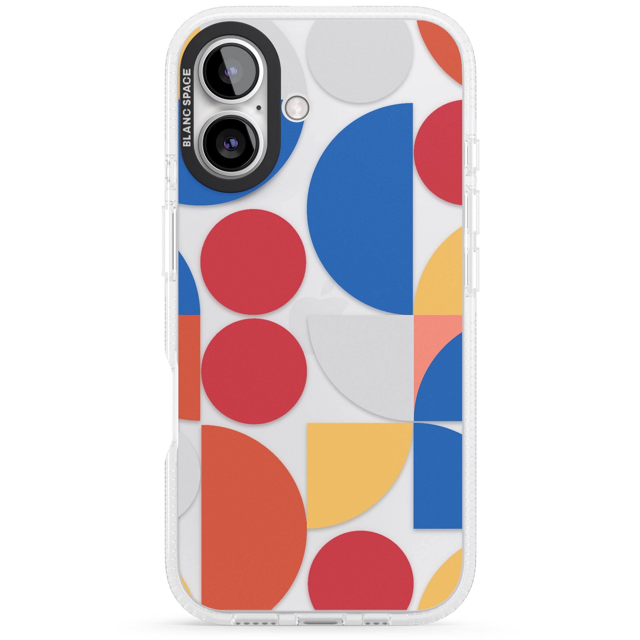 Abstract Colourful Mix iPhone 16 / 16 Plus Clear Case Impact Air - Blanc Space