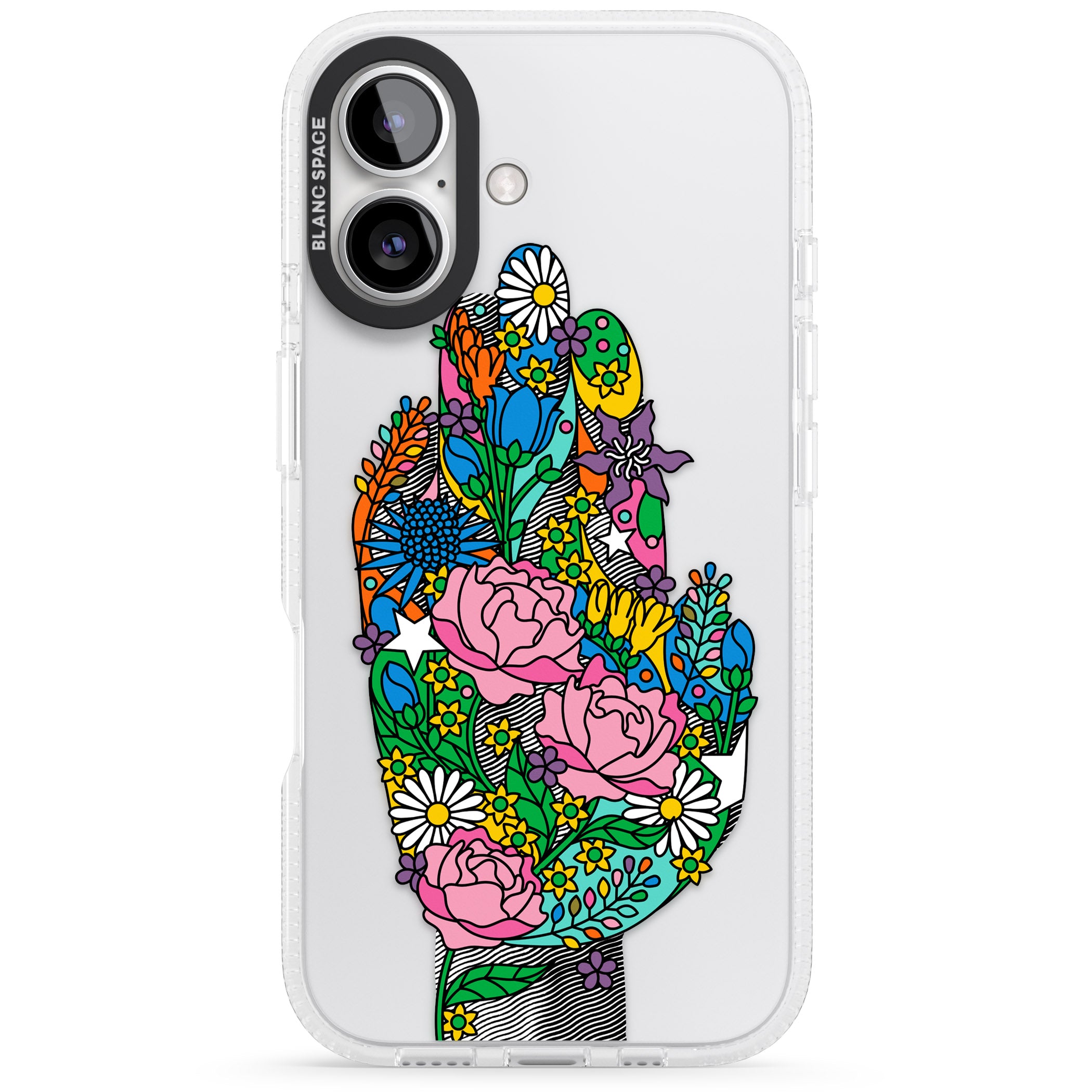 Garden Touch iPhone 16 / 16 Plus Clear Case Impact Air - Blanc Space