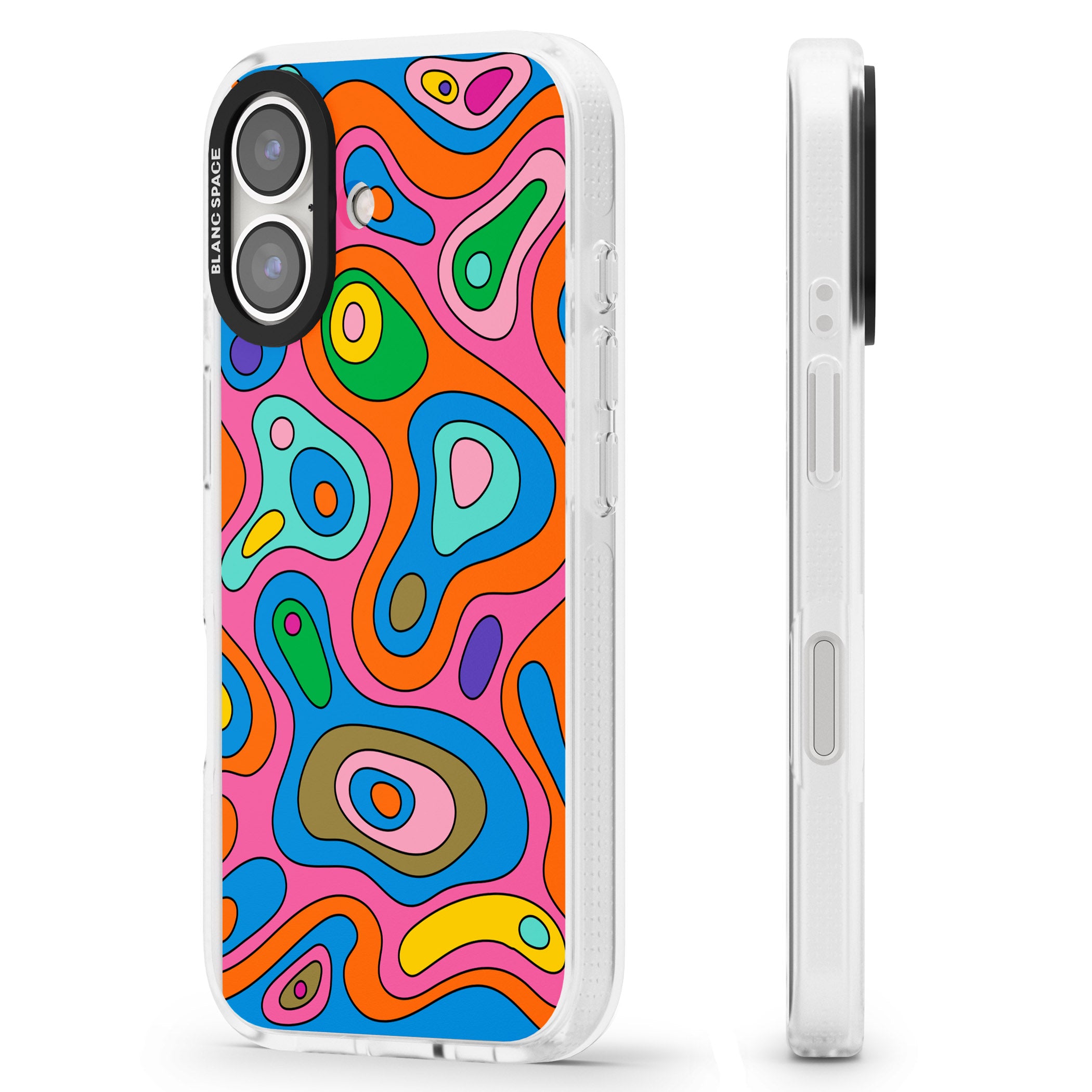 Euphoria iPhone 16 / 16 Plus Clear Case Impact Air - Blanc Space