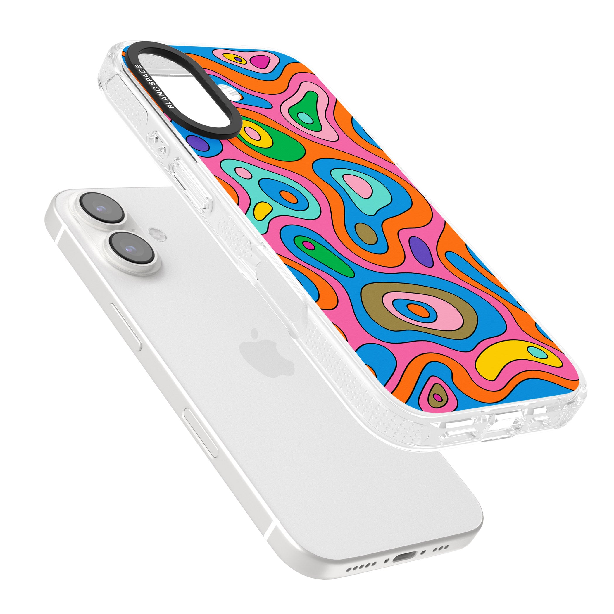 Euphoria iPhone 16 / 16 Plus Clear Case Impact Air - Blanc Space