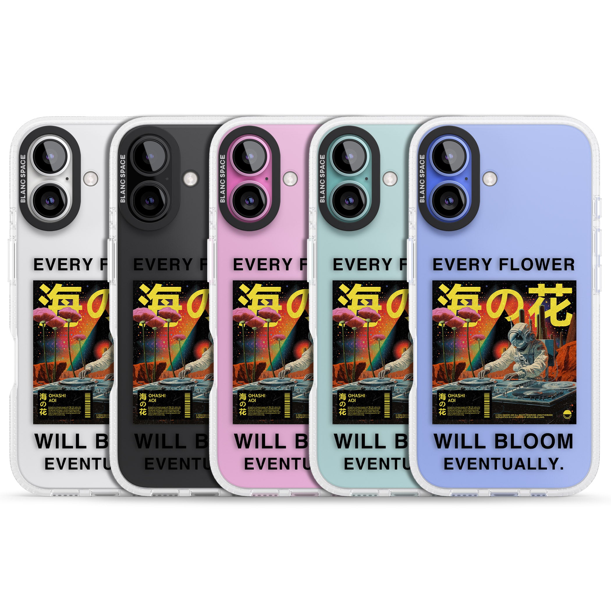 Every Flower Will Bloom Eventually iPhone 16 / 16 Plus Clear Case Impact Air - Blanc Space