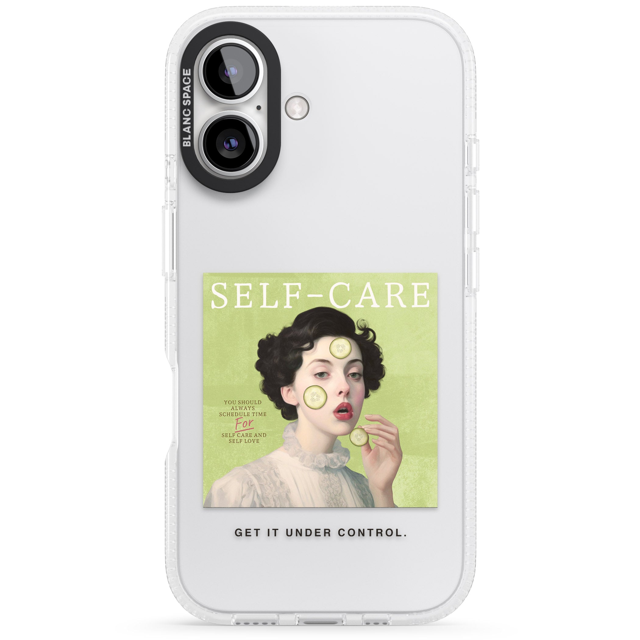 Self-Care iPhone 16 / 16 Plus Clear Case Impact Air - Blanc Space