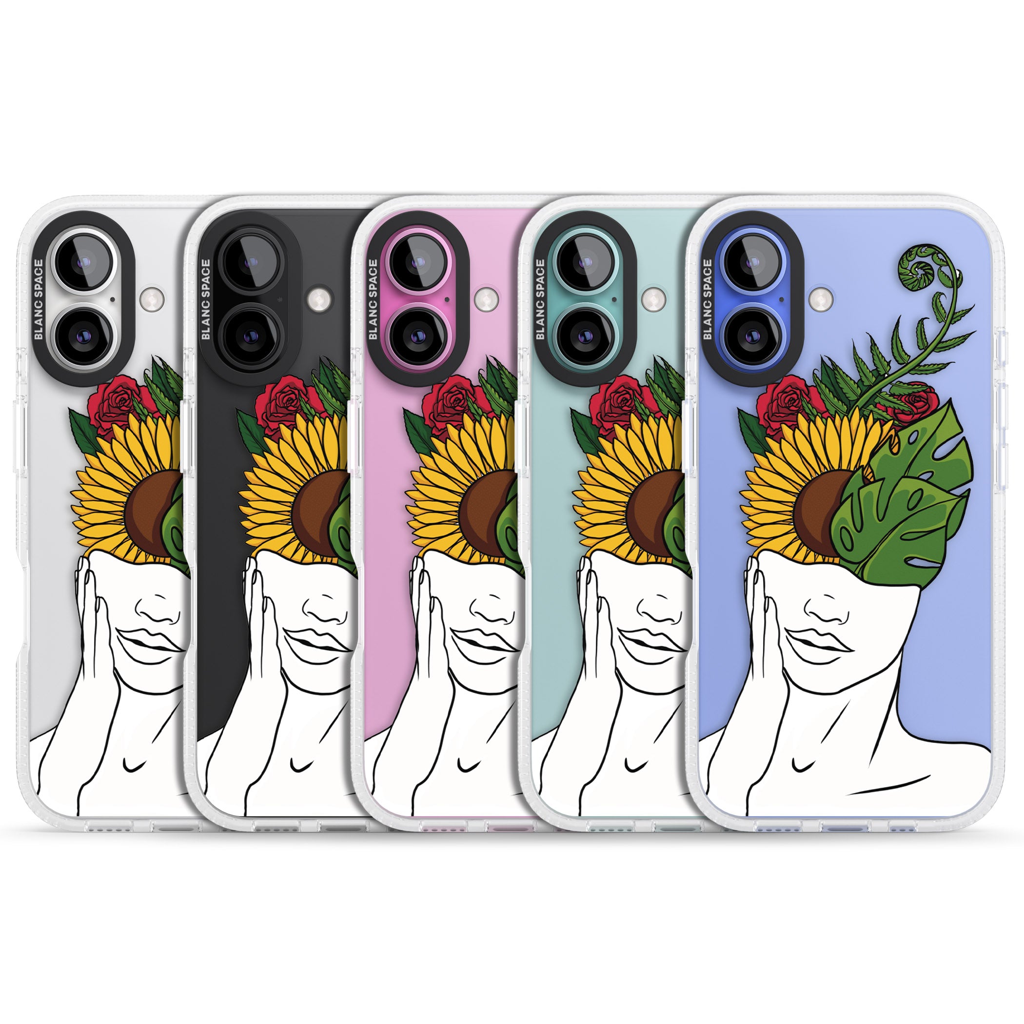 Let The Mind Flourish iPhone 16 / 16 Plus Clear Case Impact Air - Blanc Space