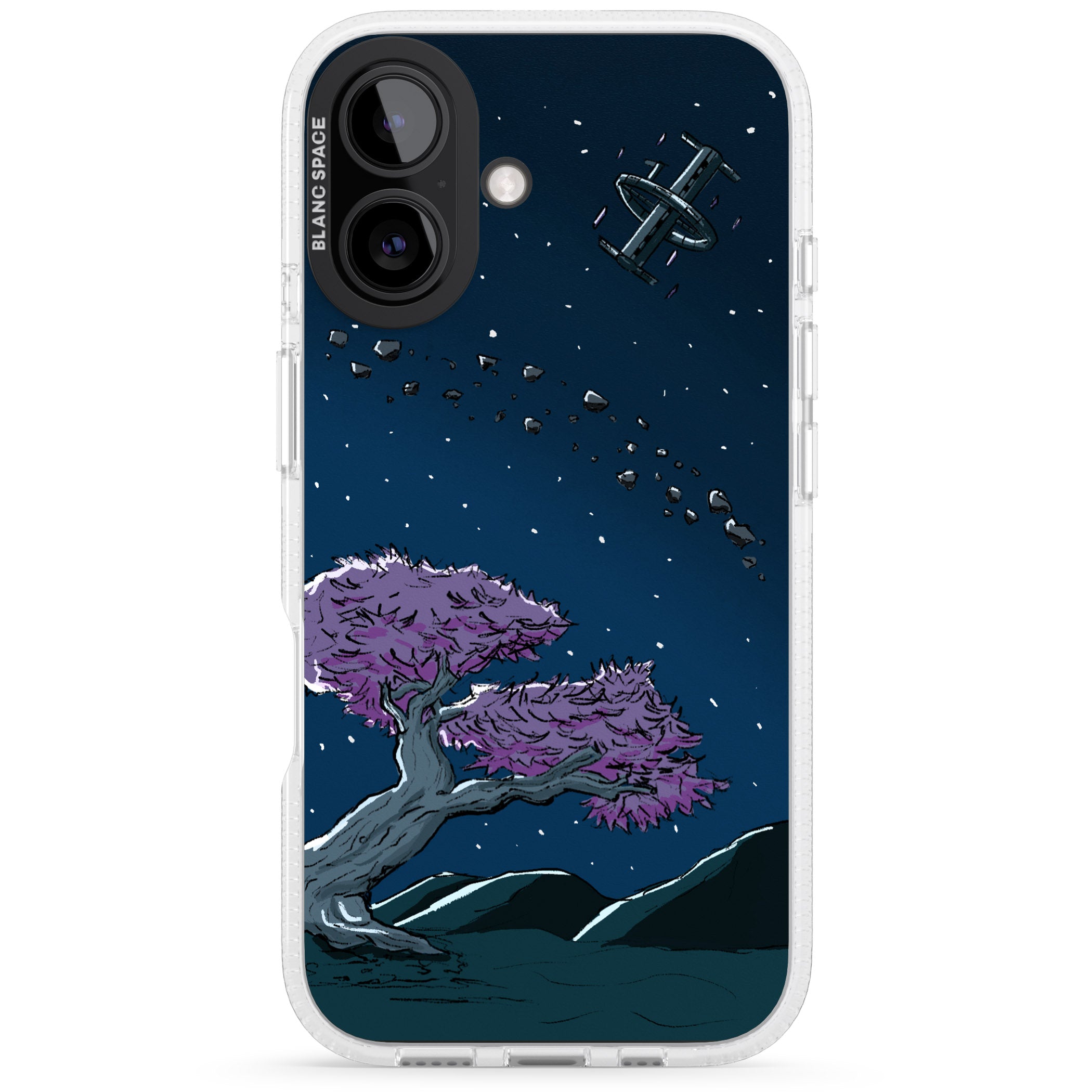 Orbit iPhone 16 / 16 Plus Clear Case Impact Air - Blanc Space