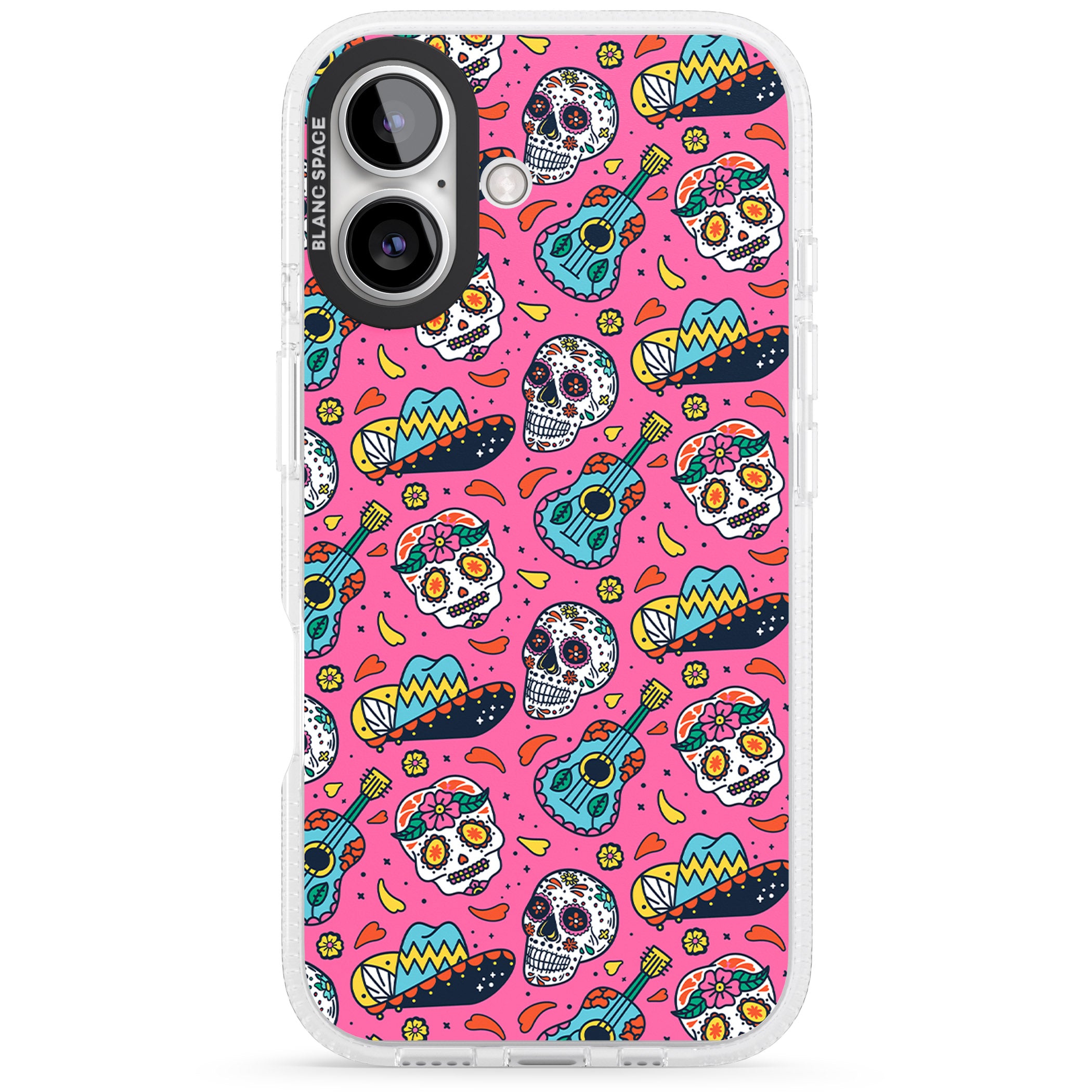 Pink Day Of The Dead Pattern