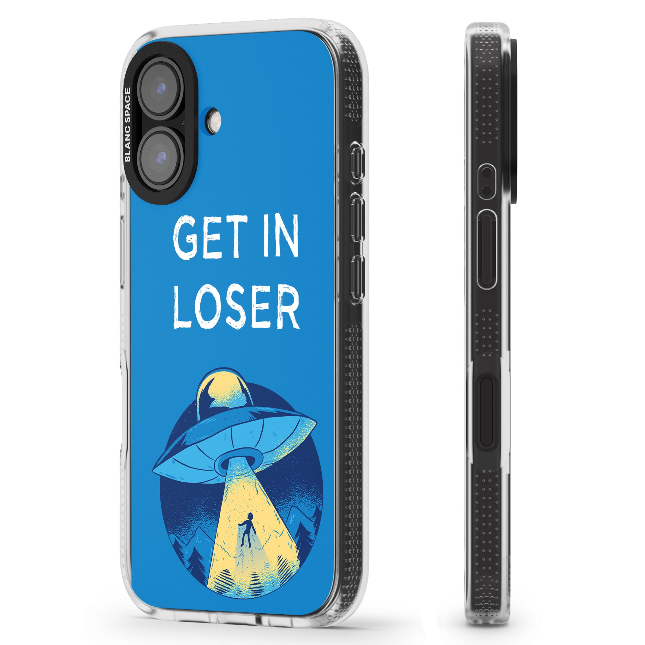 Get in Loser UFO iPhone 16 / 16 Plus Clear Case Impact Air - Blanc Space