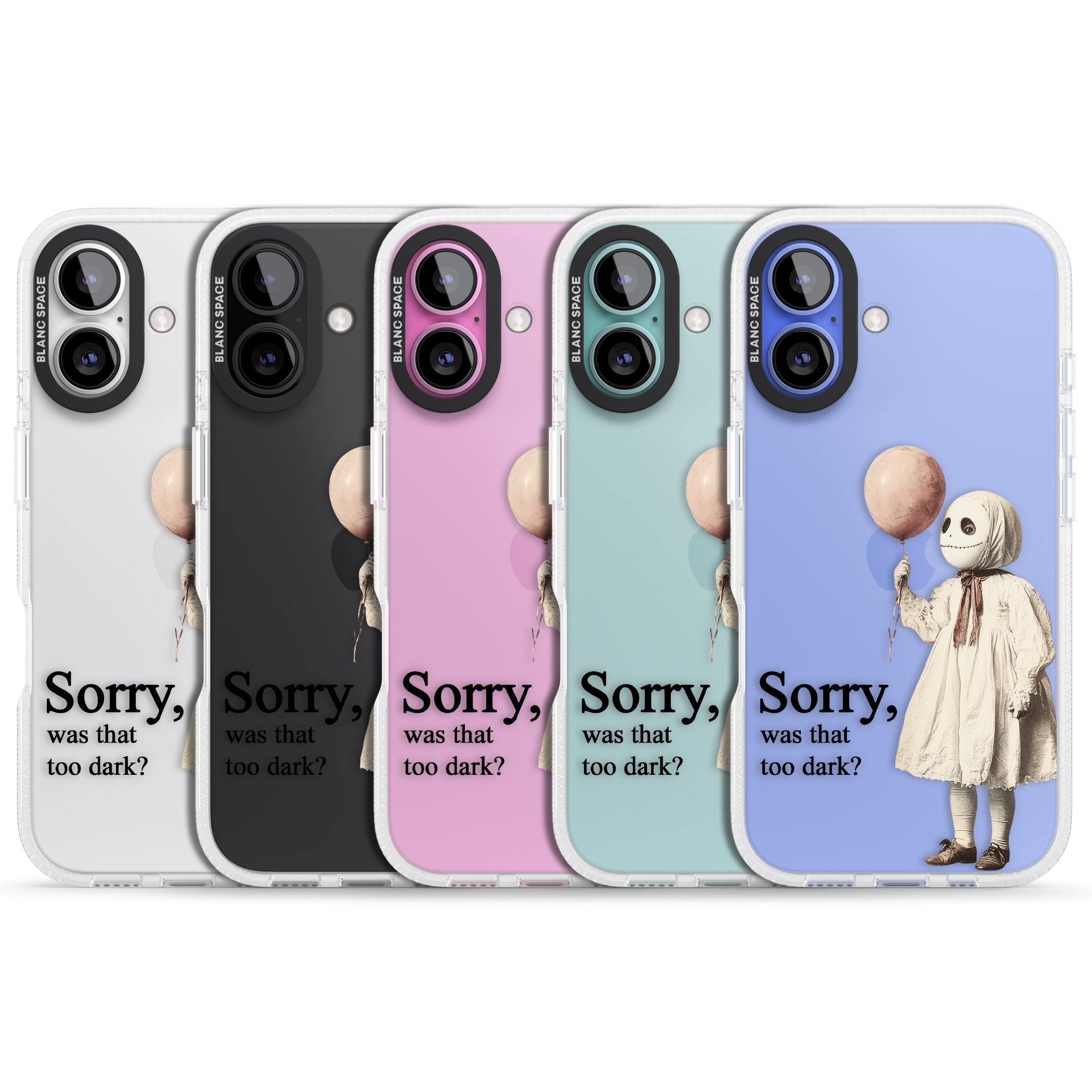Sorry, Was That Too Dark? iPhone 16 / 16 Plus Clear Case Impact Air - Blanc Space