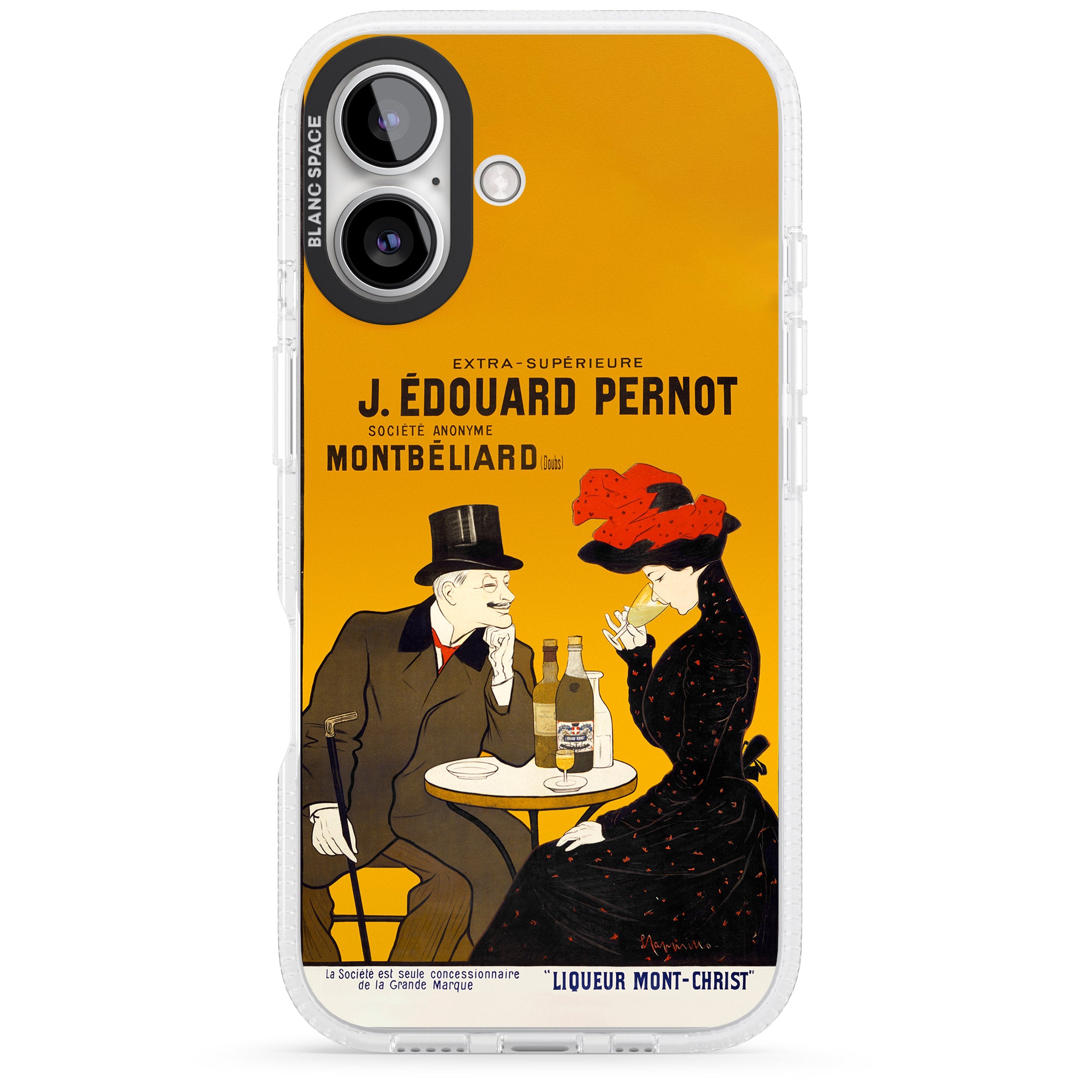 Absinthe, J.Edouard Pernot Poster iPhone 16 / 16 Plus Clear Case Impact Air - Blanc Space