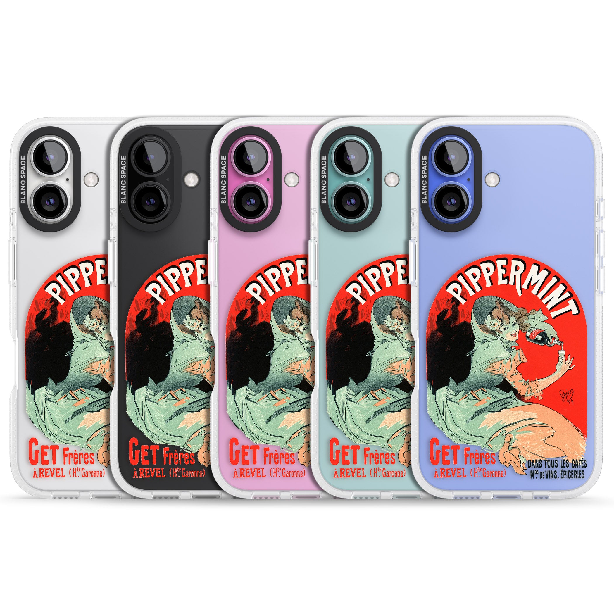 Pippermint Poster iPhone 16 / 16 Plus Clear Case Impact Air - Blanc Space