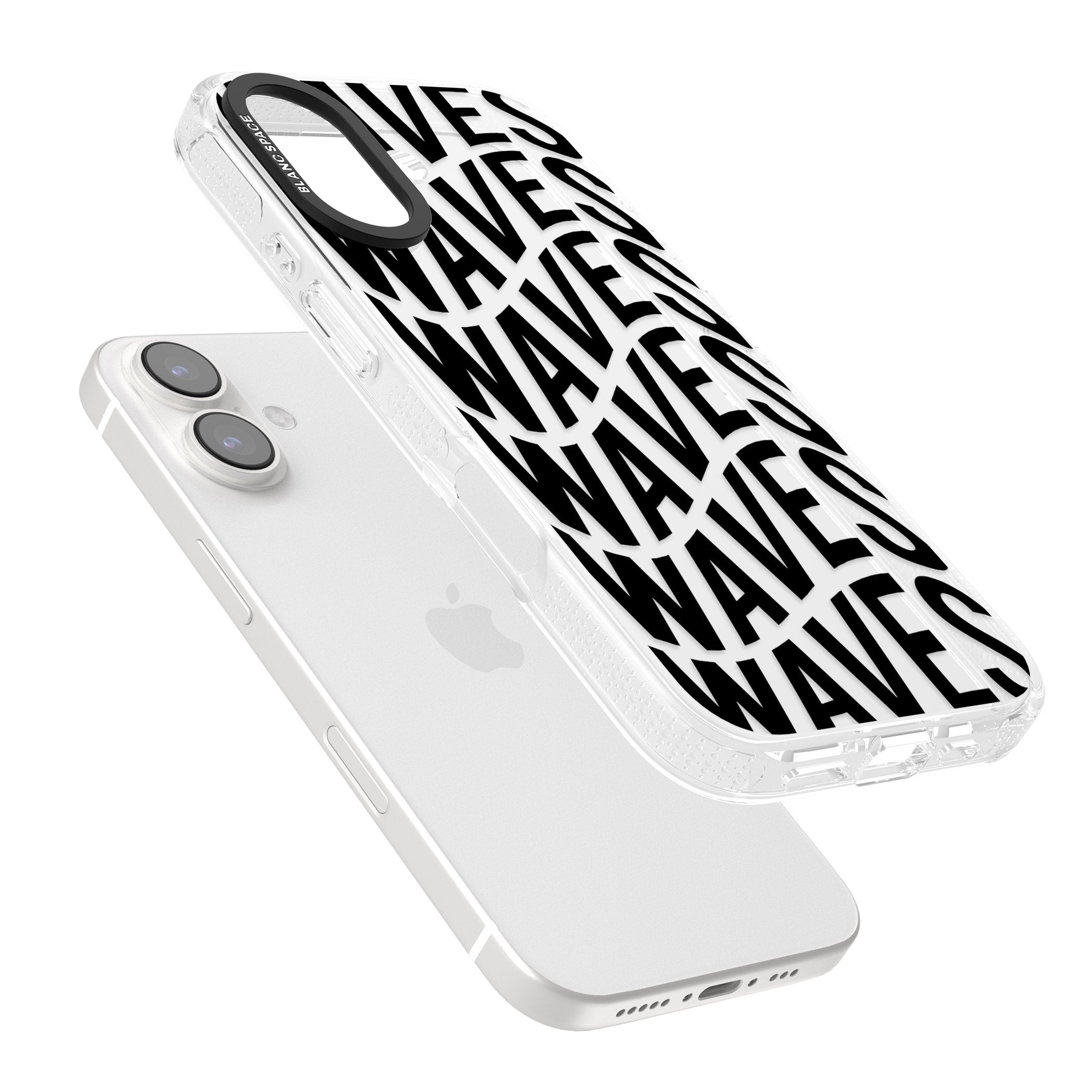 WAVES iPhone 16 / 16 Plus Clear Case Impact Air - Blanc Space