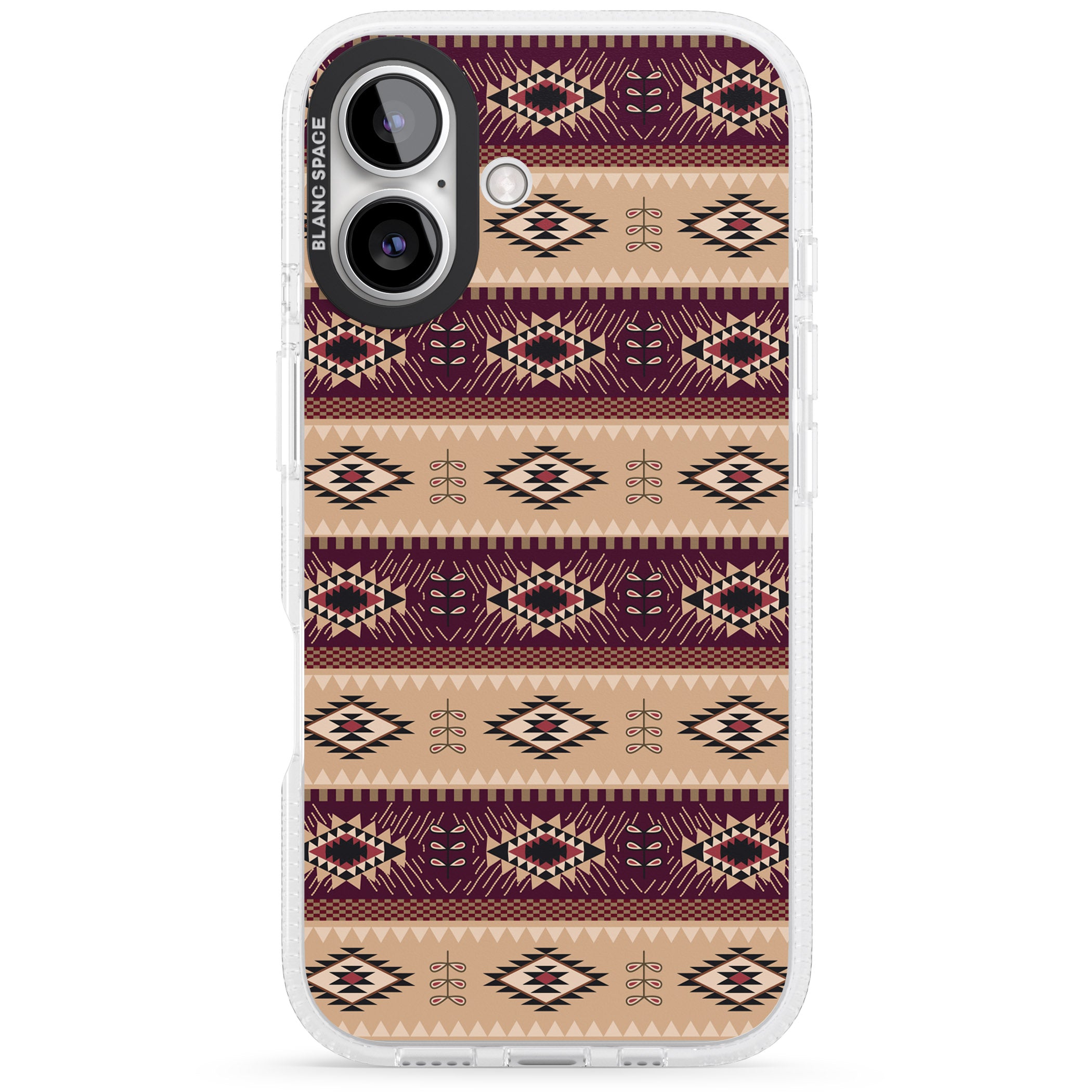 Western Poncho iPhone 16 / 16 Plus Clear Case Impact Air - Blanc Space