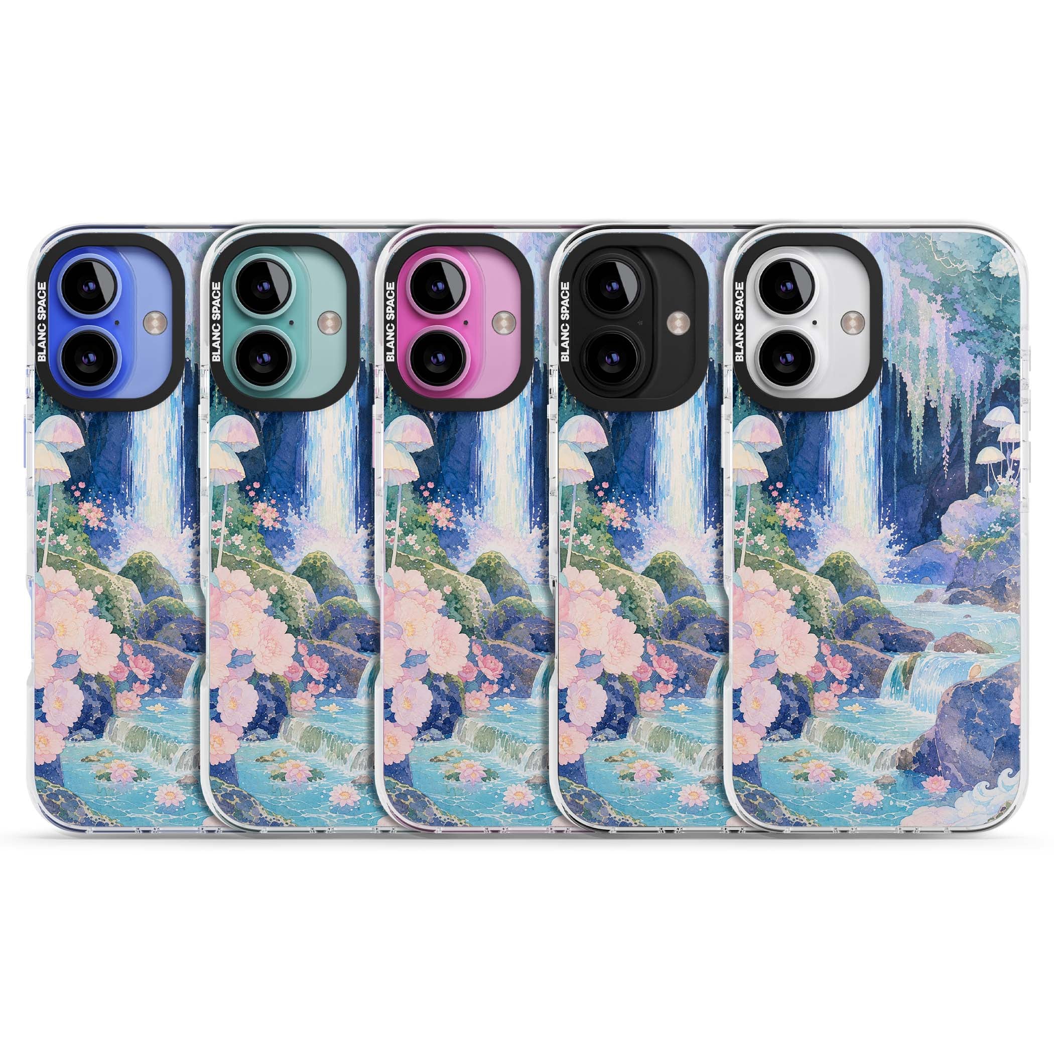 Mystic Waterfall art iPhone case | Clear Impact case for iPhone 16, iPhone 16 Plus