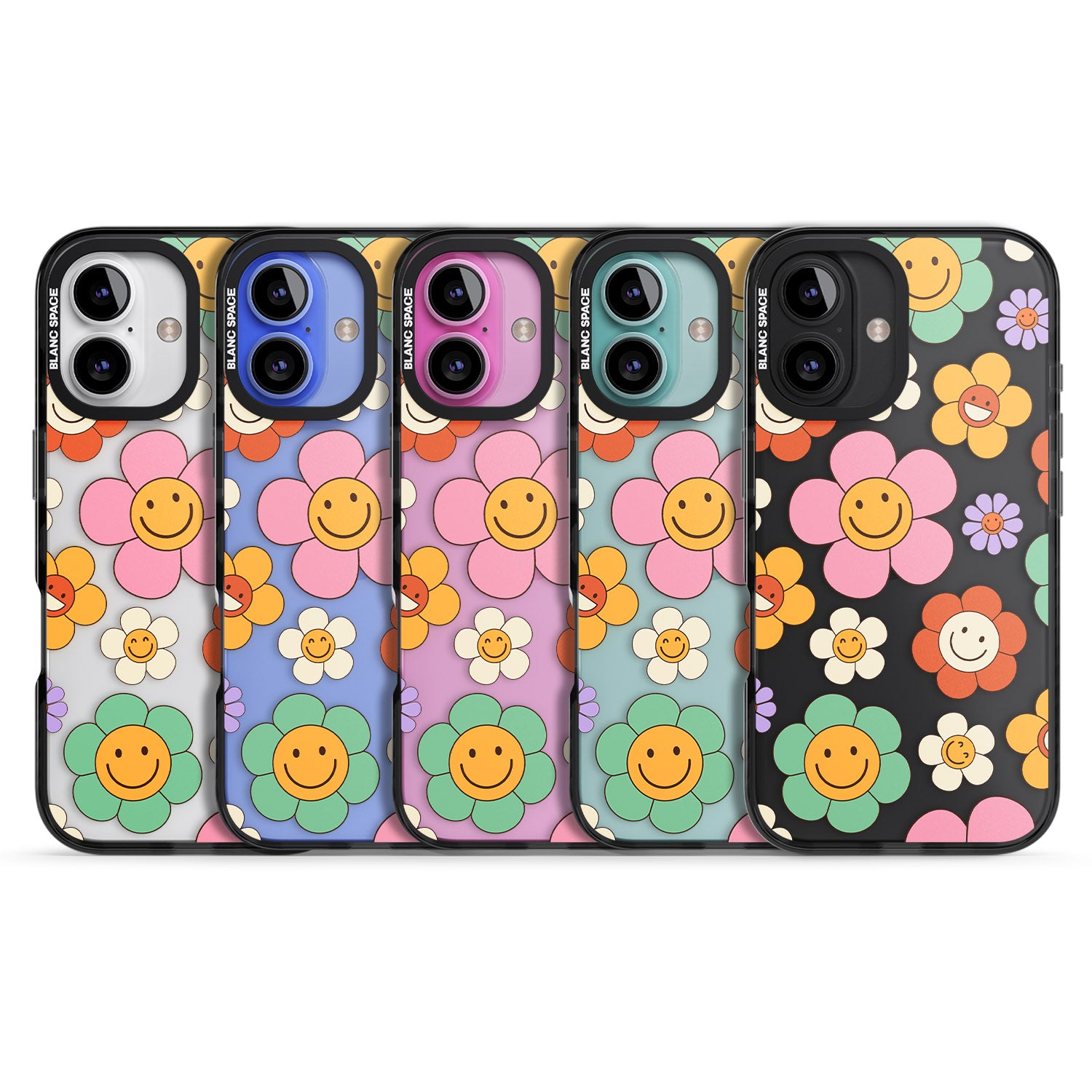 iPhone 16 Happy Blossoms Clear Impact Phone Case
