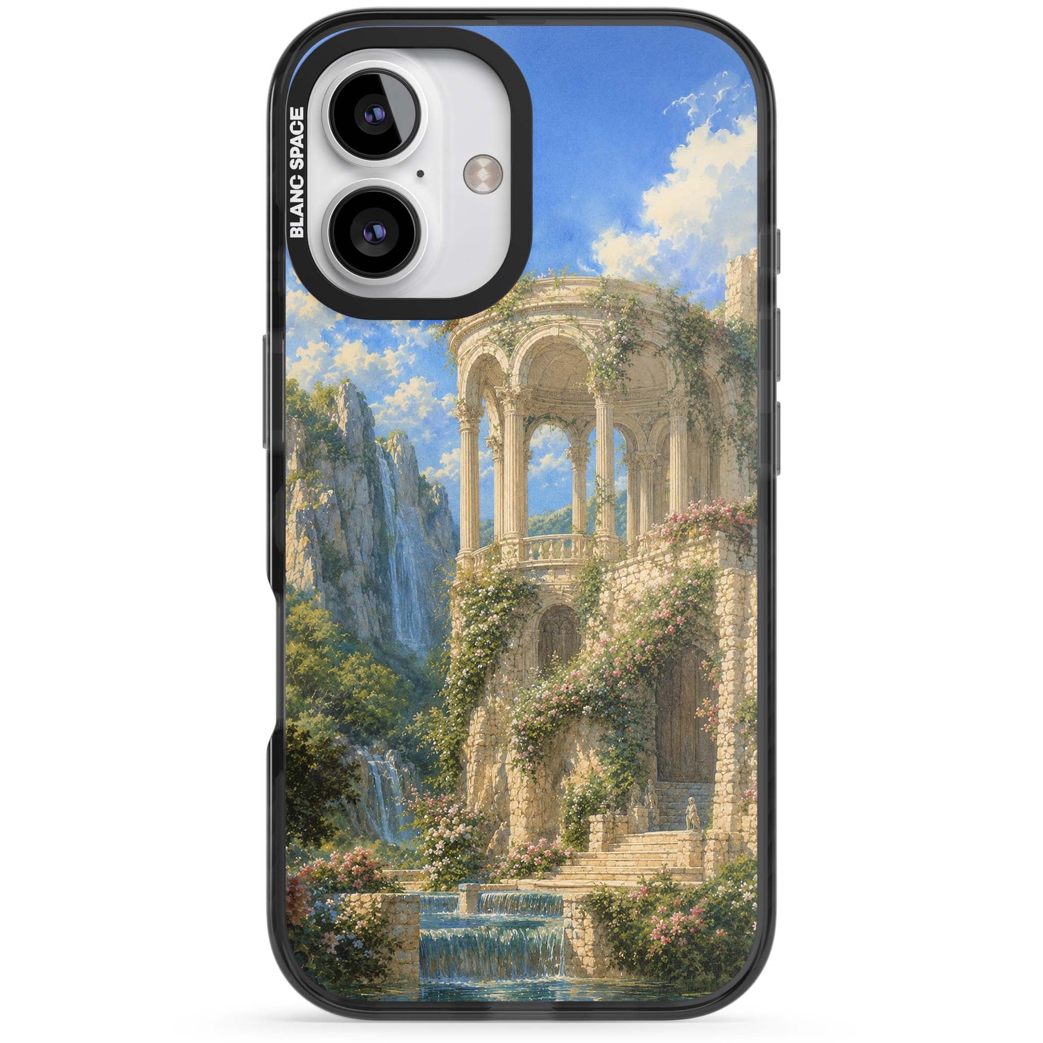 Palace Pavilion fairycore iPhone case | Black Impact case for iPhone 16, iPhone 16 Plus